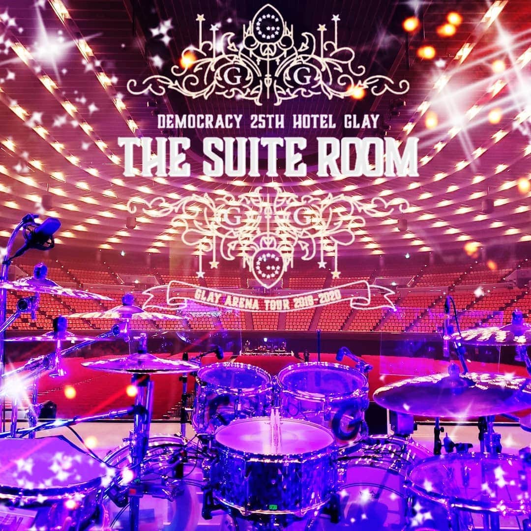 永井利光のインスタグラム：「GLAY ARENA TOUR 2019-2020 DEMOCRACY 25TH  HOTEL GLAY THE SUITE ROOM」