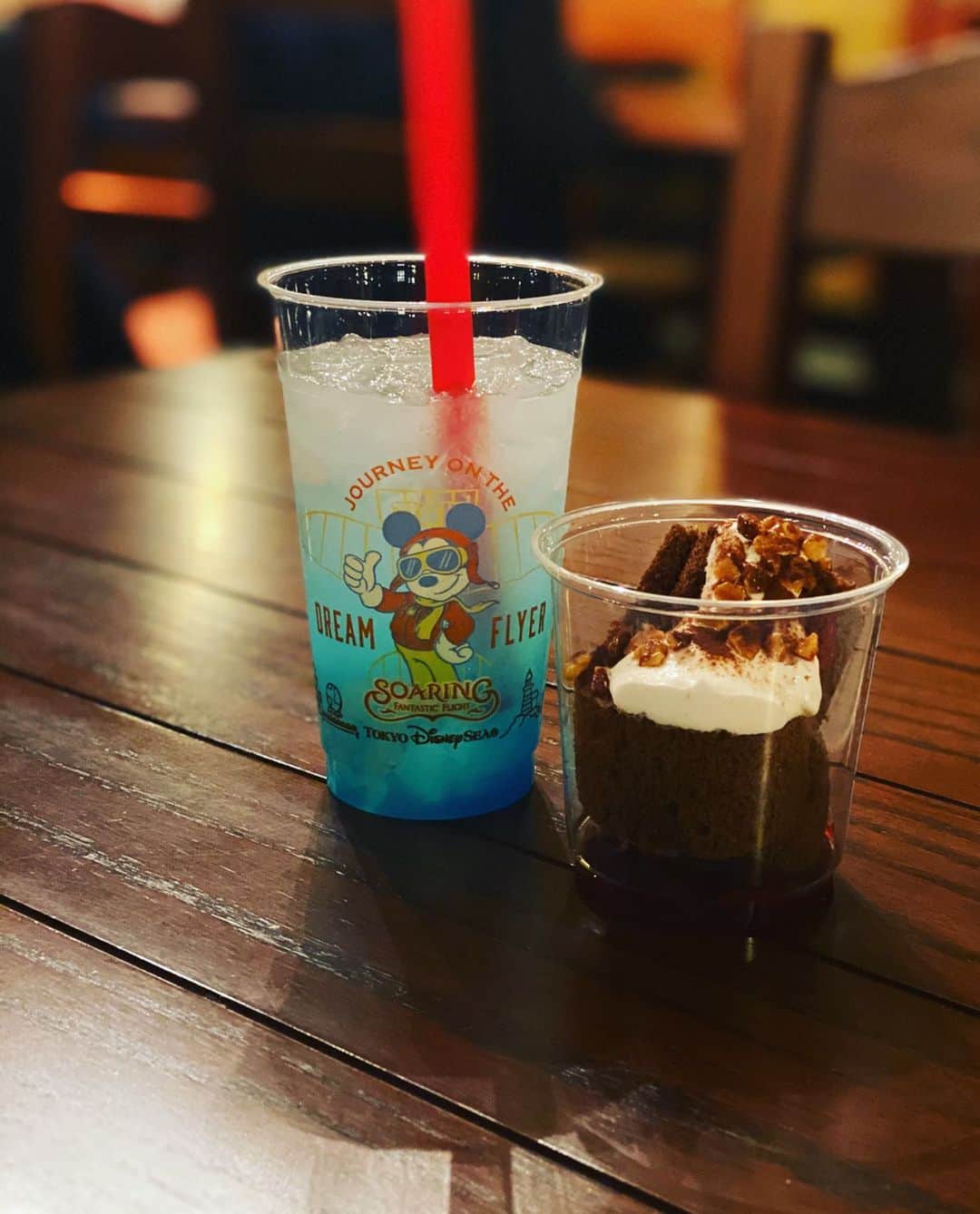 のインスタグラム：「ディズニーシー🎄🔔‧✧̣̥̇‧✦‧✧̣̥̇‧✦‧✧̣̥̇‧ めちゃくちゃ綺麗だった😍  #ディズニーシー  #Disney  #タピオカ #Xmas」