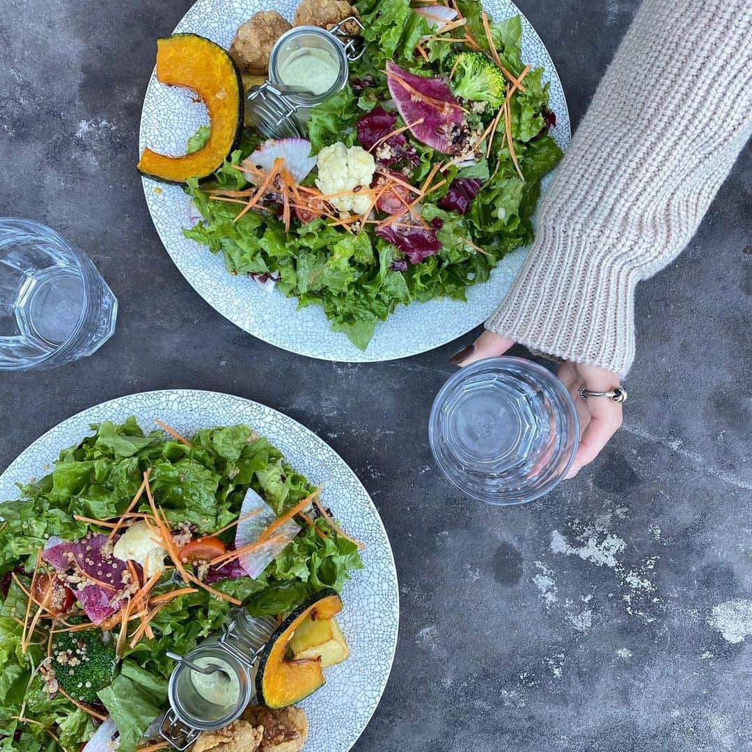 長谷川あやさんのインスタグラム写真 - (長谷川あやInstagram)「🥗🥗🥗 #flowsgrillbar #centralpark #lunch #salad #あや飯 ・ ・ ・ かわいいかわいい若者のパワーを 注入してもらったランチタイム👯‍♀️💓 ・ わたしがこの年齢のときは こんなにしっかりしてなかったなぁああ と思い尊敬の眼差し😌💭笑 ・ ミスドのポケモン探しの旅も 付き合ってくれて無事ゲットだぜーーー💛 （諦めなくてよかった 笑） ・」11月17日 7時32分 - ayasuke_0516