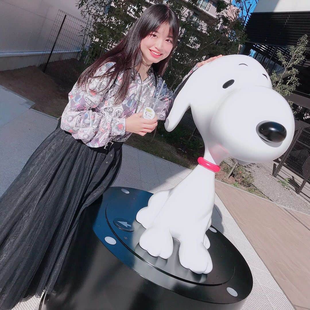 吉田万葉のインスタグラム：「スヌーピークニック  #スヌーピー #ピクニック　#チュールスカート　#jk #jk1 #girl #Instagram」