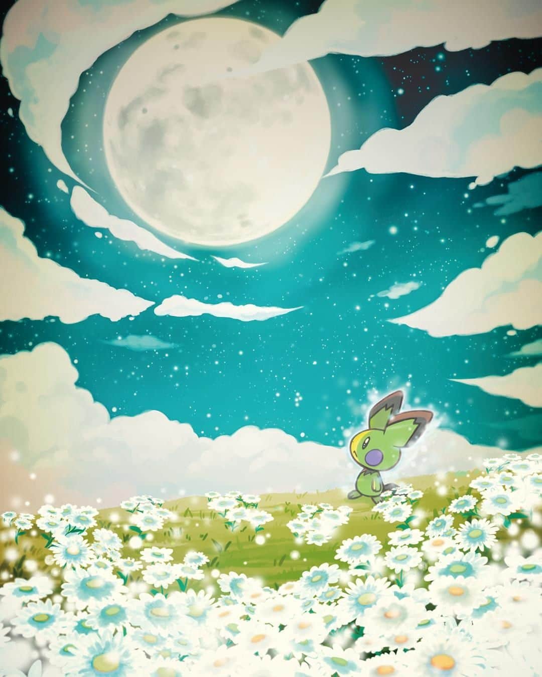 のインスタグラム：「お花畑にたたずむピチュー🌼 月明かりのなか、何かを思っているのかな…？🌙🌠 アニメ「ポケットモンスター」は、本日11月17日（日）ゆうがた5時30分から放送スタート📺 本日のお話は…「ピカチュウ誕生！」 お楽しみに✨ ※一部地域では放送日時が異なります #pichu #anime #pokemon #anipoke #ash #pikachu #scorbunny #ピチュー #アニメ #ポケットモンスター #ポケモン #アニポケ #サトシ #ピカチュウ #ゴウ #ヒバニー Designed by #にしだあつこ」