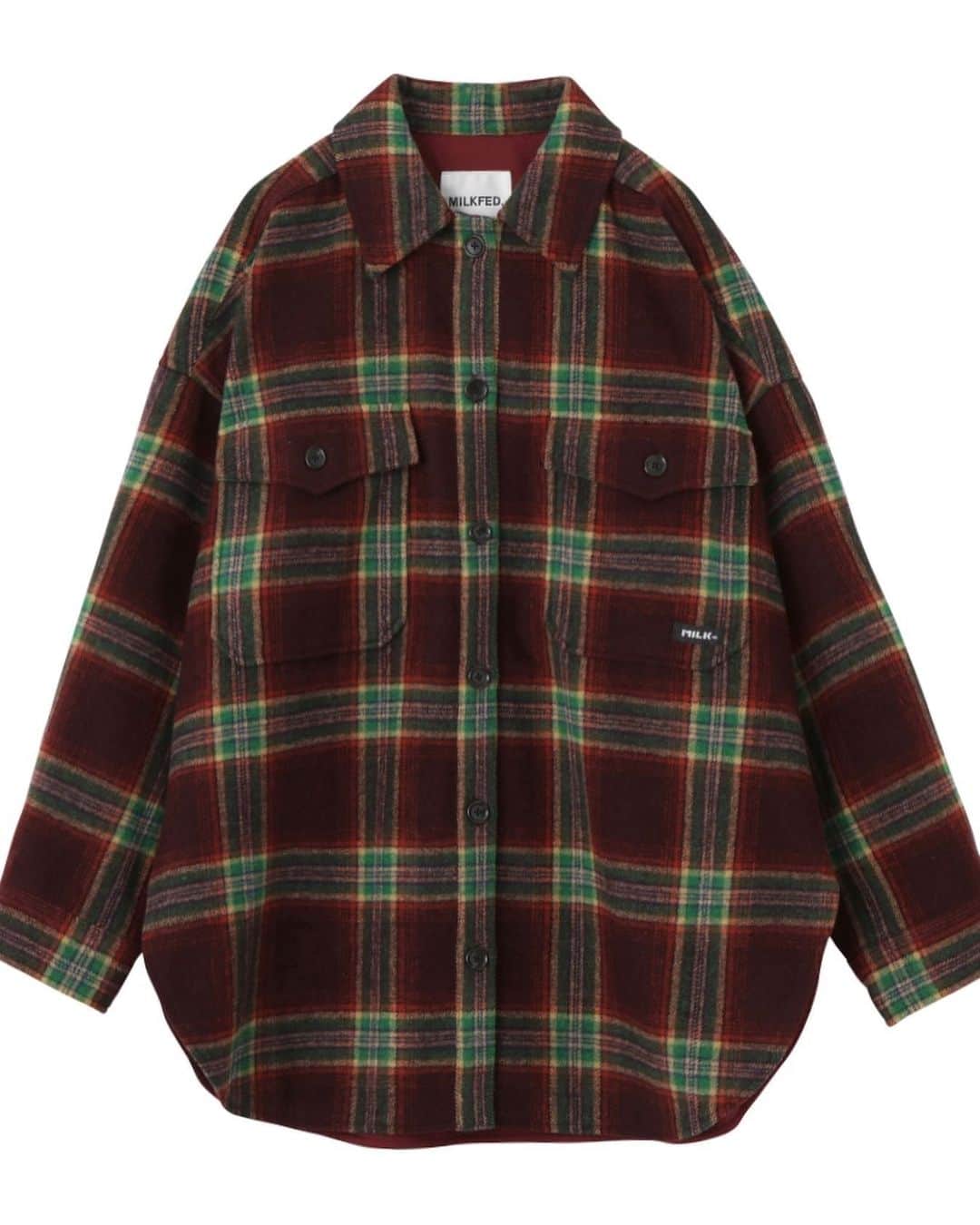 MILKFED.さんのインスタグラム写真 - (MILKFED.Instagram)「❤️NEW❤️﻿ ﻿ 昨日のストーリーズで好評だった﻿ PLAID BIG SHIRT BLOUSON ¥15,000+TAX ﻿ ﻿ 大きめシルエットの﻿ ウール混ジャケットは羽織るだけで﻿ お洒落な雰囲気に♡﻿ 男性にもオススメです！﻿ ﻿ #milkfed #milkfedjp﻿ #ミルクフェド ﻿ #ガーリーストリート」11月17日 16時50分 - milkfedjp