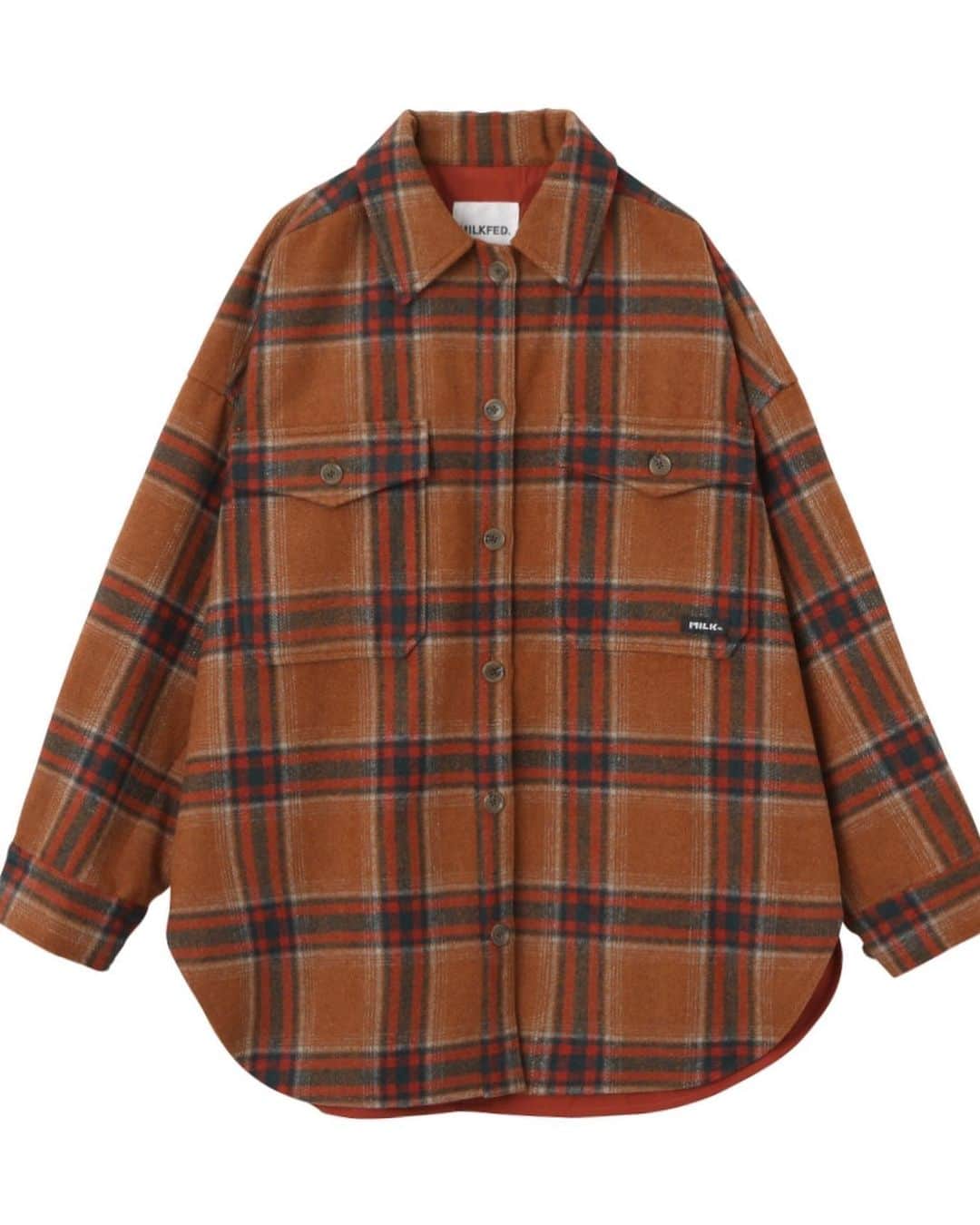 MILKFED.さんのインスタグラム写真 - (MILKFED.Instagram)「❤️NEW❤️﻿ ﻿ 昨日のストーリーズで好評だった﻿ PLAID BIG SHIRT BLOUSON ¥15,000+TAX ﻿ ﻿ 大きめシルエットの﻿ ウール混ジャケットは羽織るだけで﻿ お洒落な雰囲気に♡﻿ 男性にもオススメです！﻿ ﻿ #milkfed #milkfedjp﻿ #ミルクフェド ﻿ #ガーリーストリート」11月17日 16時50分 - milkfedjp