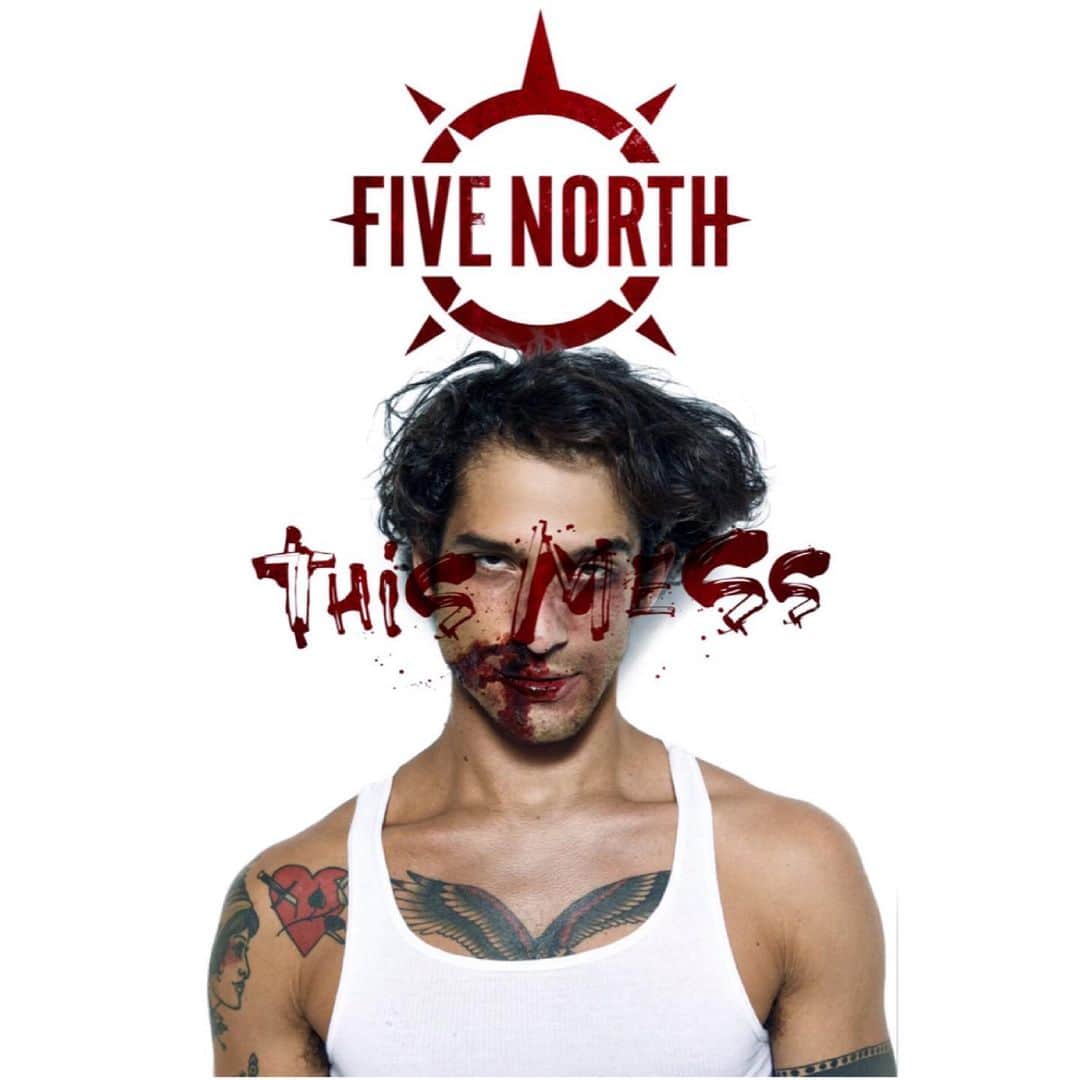 タイラー・ポジーのインスタグラム：「This is my band @fivenorthofficial first single. Got a link in my bio. Really having a fucking blast with this band creatively. Lots of fun music coming with rad visuals. Working in the studio with @johnfeldy is something I wish everyone can check out. It’s perfect and lots of good vibes floating around (or is that the fart smell?) and I think that shines through the songs we put down. SCUMBAG 2020」