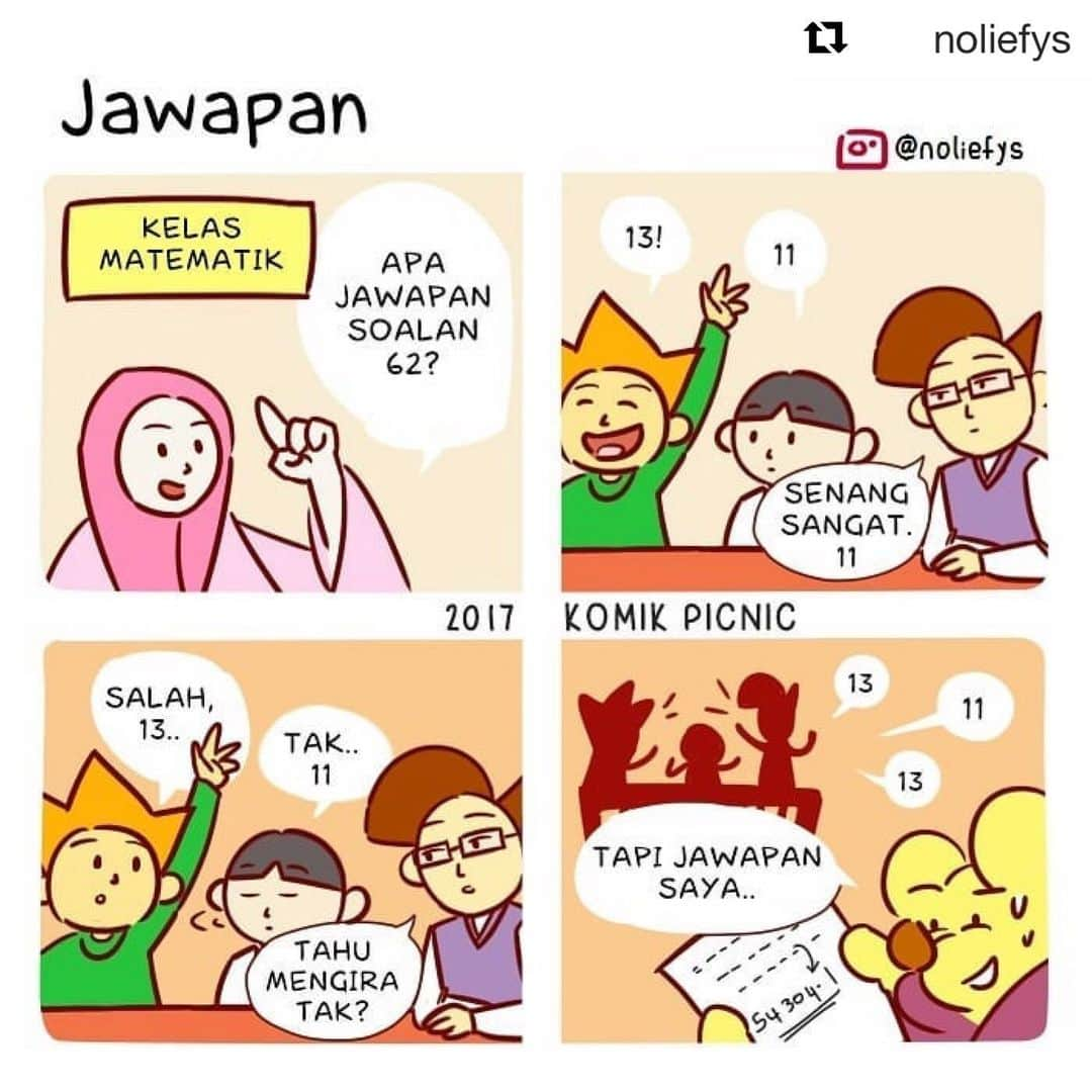 Koleksi Komik Malaysiaさんのインスタグラム写真 - (Koleksi Komik MalaysiaInstagram)「#Repost @noliefys with @get_repost ・・・ Yang pastinya kau salah 😂 . Maaf komik lama sbb ada masalah (tgk story) ;_; . #picnicthereposter #komikpicnic #studentproblems #welp」11月17日 19時35分 - tokkmungg_exclusive