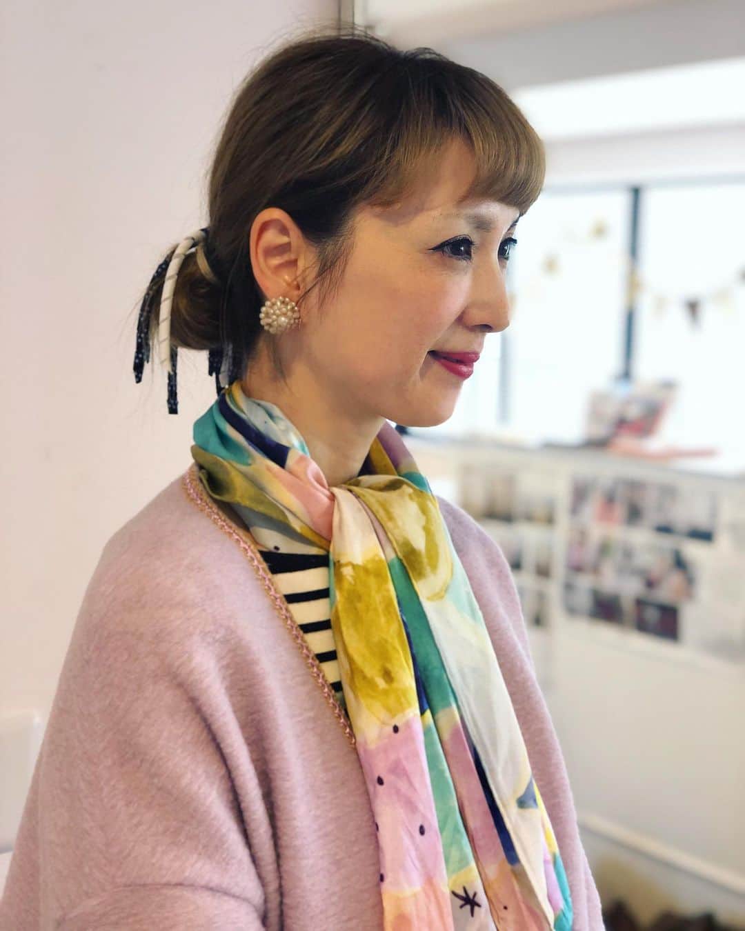 SHOKOさんのインスタグラム写真 - (SHOKOInstagram)「装苑 Blog updated📝✨ 「S for Shoko」東麻布店とウェブショップにて【秋冬コレクション】販売スタート✨ また東麻布店では、この秋からヴィンテージジュエリー @LucyAndMatilda の取り扱いが始まりました！写真は、新作の「モロッコタイル柄スカーフ」とヴィンテージのイヤリングを合わせて。 詳しくは @SforShoko まで。」10月24日 21時37分 - shoko_london
