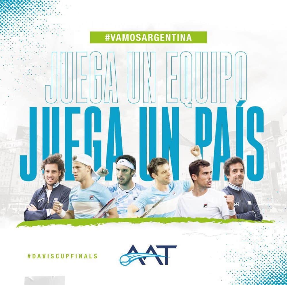 ギド・ページャのインスタグラム：「Contento de poder representar a Argentina de nuevo, nada más lindo que poder sentir el aliento de la gente y jugar para el mejor país del mundo. Madrid allá vamos #daviscup」