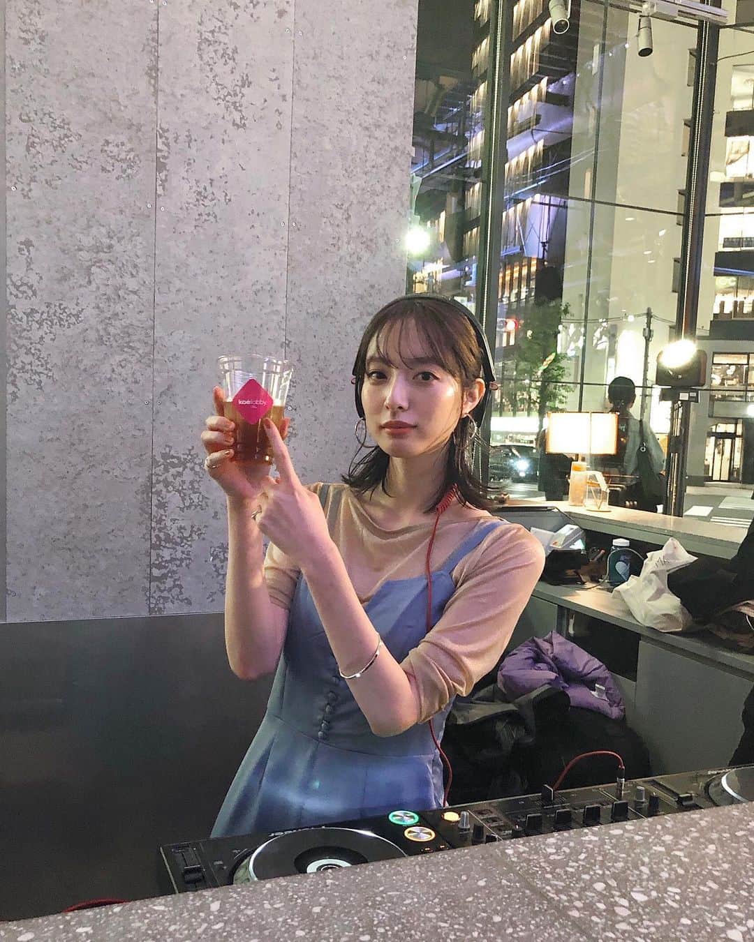 のインスタグラム：「Ameri VINTAGE 5th Partyで﻿ DJでした！おめでとうございます☺️﻿ ﻿ アメリの服きましたよ。 かわいいな〜な〜」