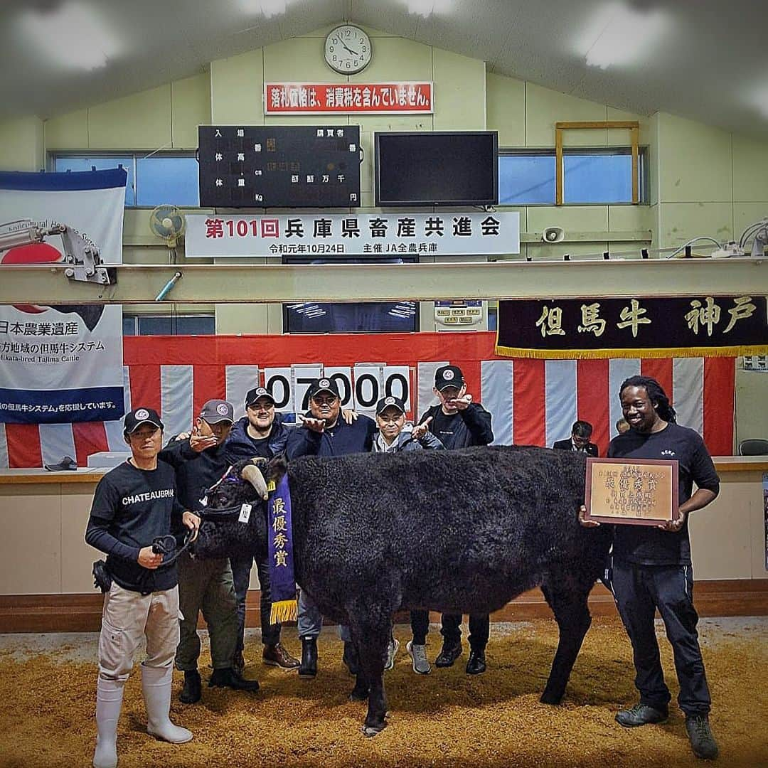 堀江貴文さんのインスタグラム写真 - (堀江貴文Instagram)「We got champion kobebeef. #kobebeef #auction #champion #wagyu #wagyumafia #美味しくないわけがない #生体牛として唯一の年に一回の共進会に参加してきました #今年は最優秀賞1席2席を落札しましたよ！」10月25日 14時23分 - takapon_jp