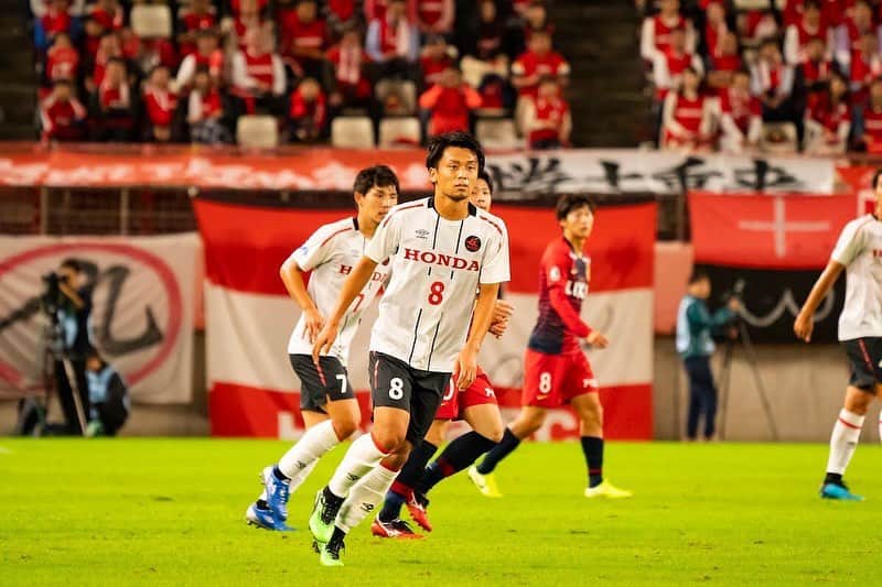 山藤健太のインスタグラム：「たくさんの応援ありがとうございました。 #Hondafc #天皇杯 #準々決勝 #鹿島アントラーズ #リーグ戦がんばります✊」