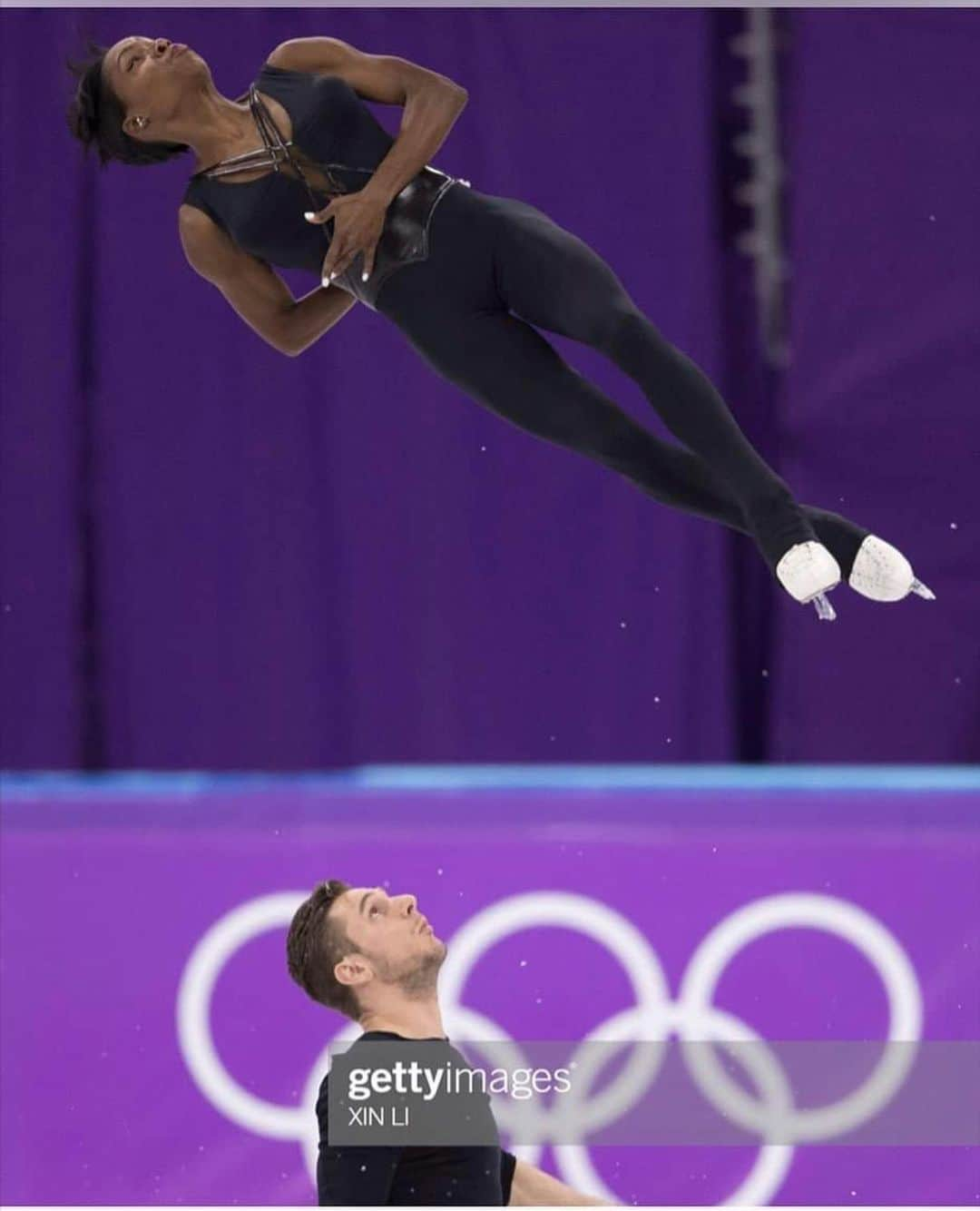 モルガン・シプレのインスタグラム：「Fly away ? No I will catch you don’t worry and do that at the next Olympics 2022 😉 #olympics2018 @olympicchannel @olympics」