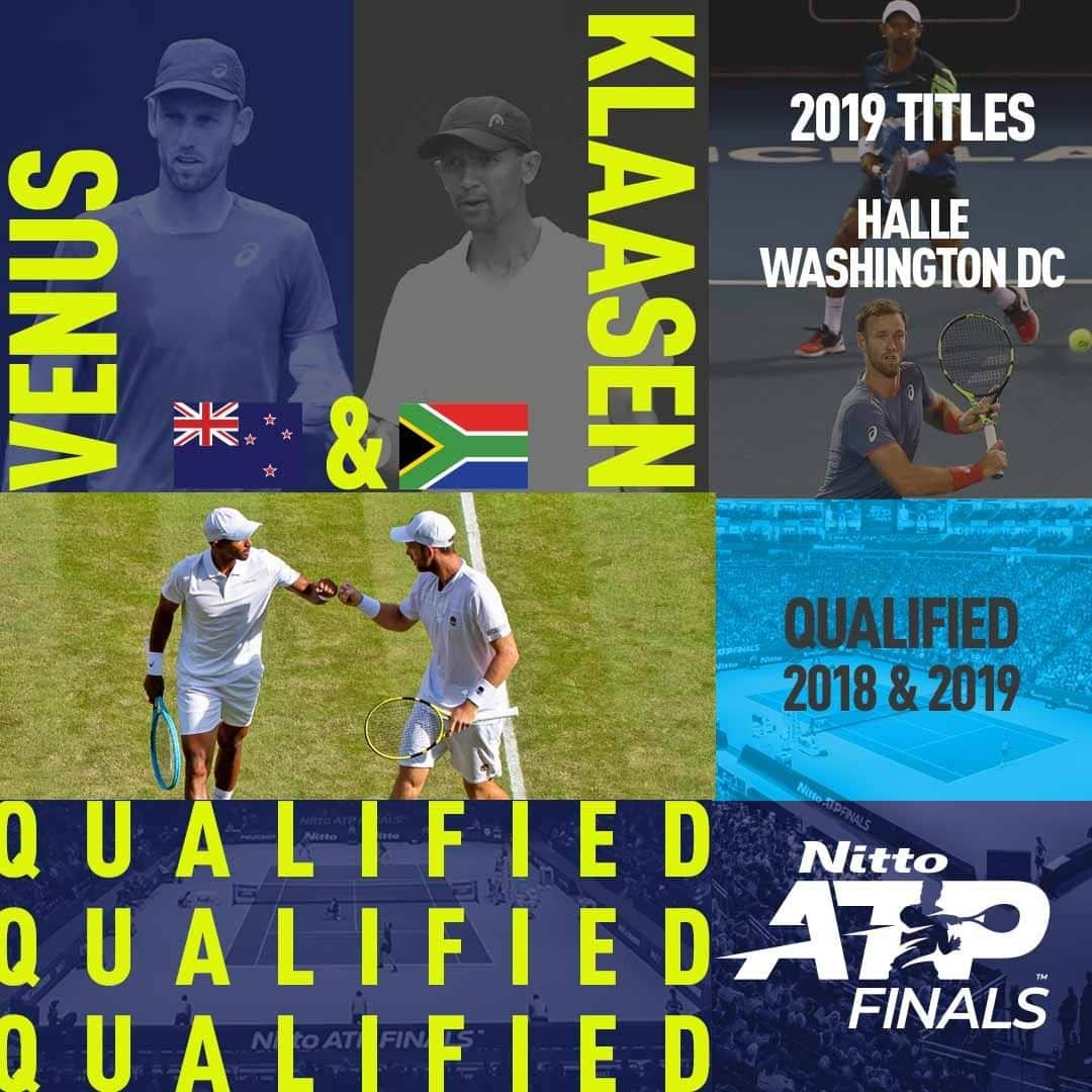 ATP World Tourさんのインスタグラム写真 - (ATP World TourInstagram)「Congratulations @ravenklaasen & @mvenus3! 💥  The @atphalle_official & @citiopen doubles champions have qualified for the #NittoATPFinals 💪」10月25日 6時59分 - atptour