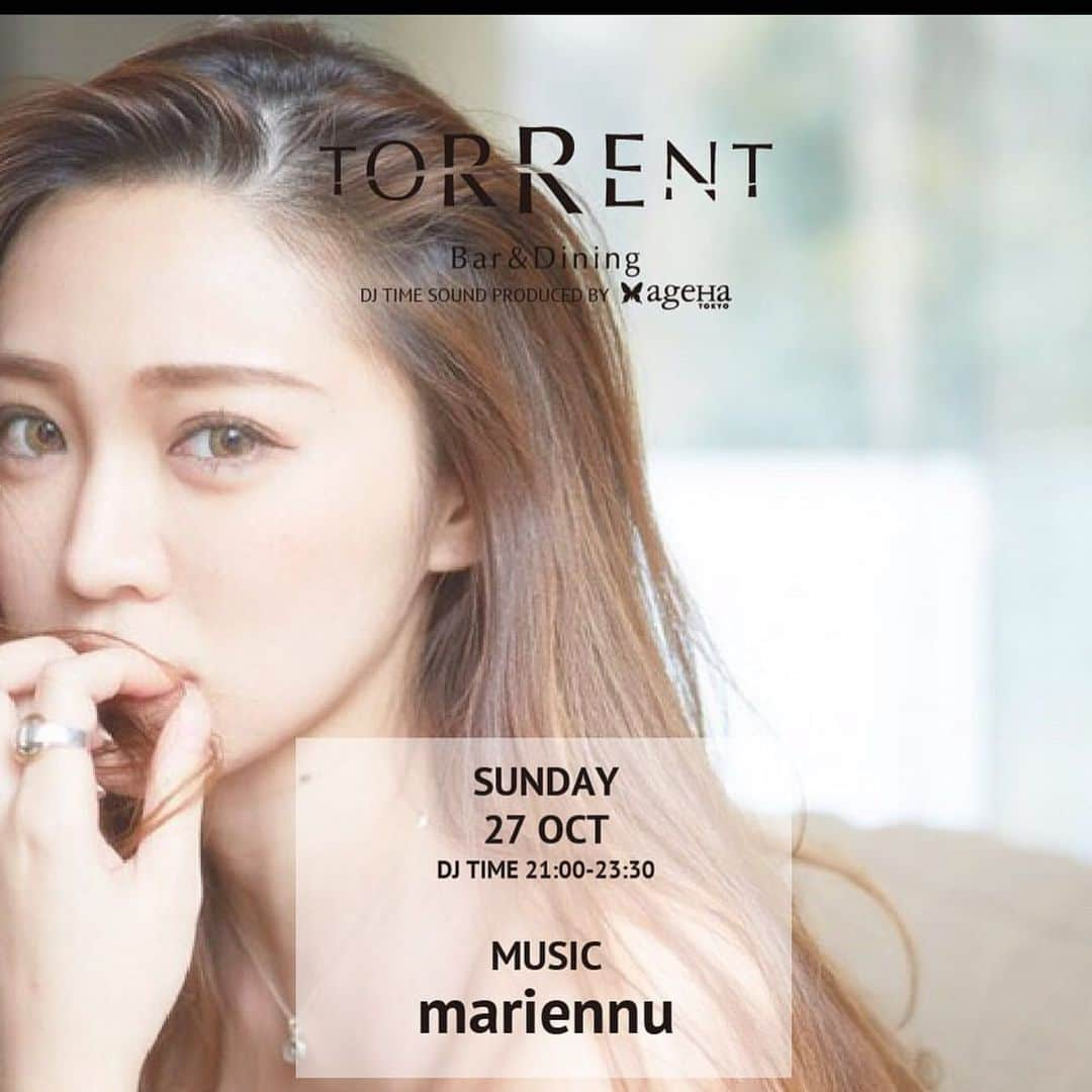 DJ mariennuさんのインスタグラム写真 - (DJ mariennuInstagram)「@djmariennu  #repost  10/27 @shibuyastream_official  @torrent_shibuya  #dj してます🍹」10月25日 12時06分 - mariennu1202