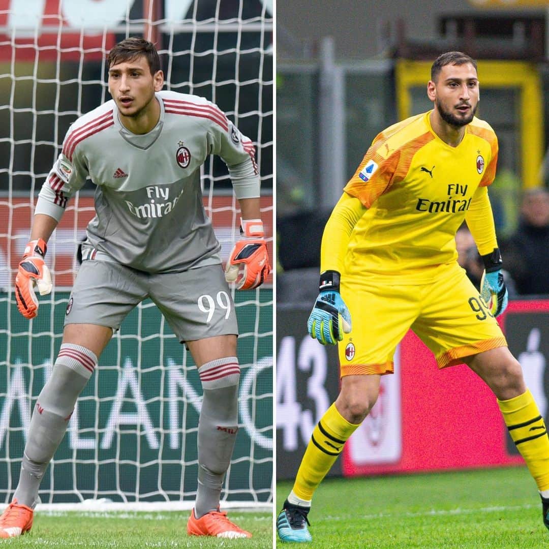 ACミランさんのインスタグラム写真 - (ACミランInstagram)「🧤 Before / After 🧤 #OnThisDay #4yearsago @gigiodonna99 🔴⚫ #4yearschallenge #SempreMilan」10月26日 0時01分 - acmilan