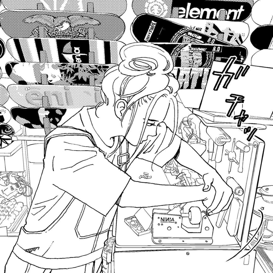 マキヒロチのインスタグラム：「マキヒロチ  ベアリングをはめる女性を日本で初めて描いた女性漫画家  Makipedia  #sketchy」