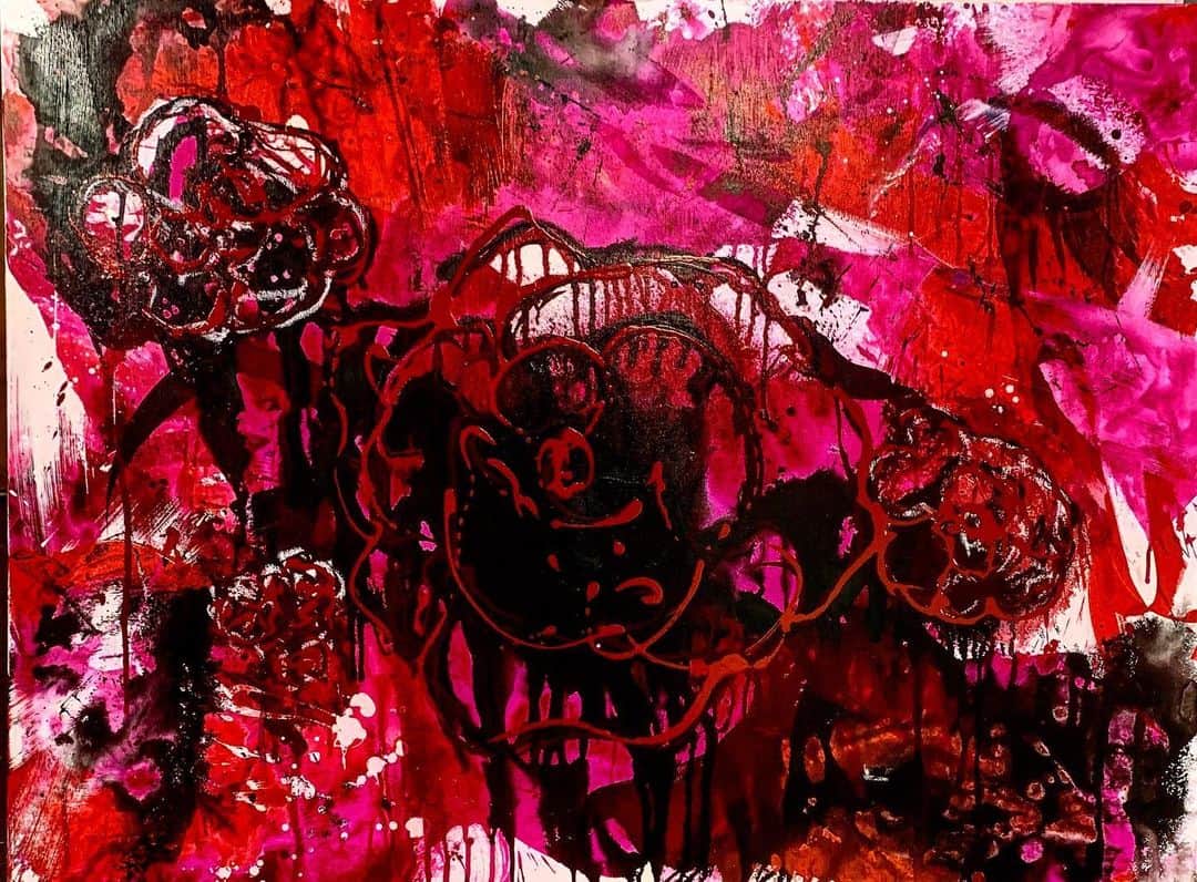 ブリトニー・パーマーさんのインスタグラム写真 - (ブリトニー・パーマーInstagram)「F*cked up Flowers  2018 36 x 48 in.  Acrylic on canvas @brittneypalmerart #artiseverything #artist #artwork #painting #abstract INQUIRIES: Management@brittneypalmer.com」10月26日 2時19分 - brittneypalmer