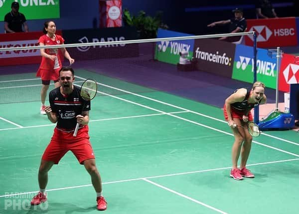 ガブリエル・アドコックさんのインスタグラム写真 - (ガブリエル・アドコックInstagram)「SEMI FINAL! 🇫🇷😃🏸Can’t put into words how happy I am to reach the semi final here in France! It wasn’t the prettiest of matches but proud of how we fought and stuck together out there on court! #greatfeeling #fighting #purepassion #semifinal」10月26日 3時08分 - gabbyadcock1