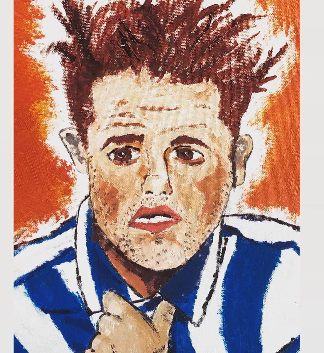 マックス・カーバーのインスタグラム：「👨🏻‍🎨 my first painting 😱」