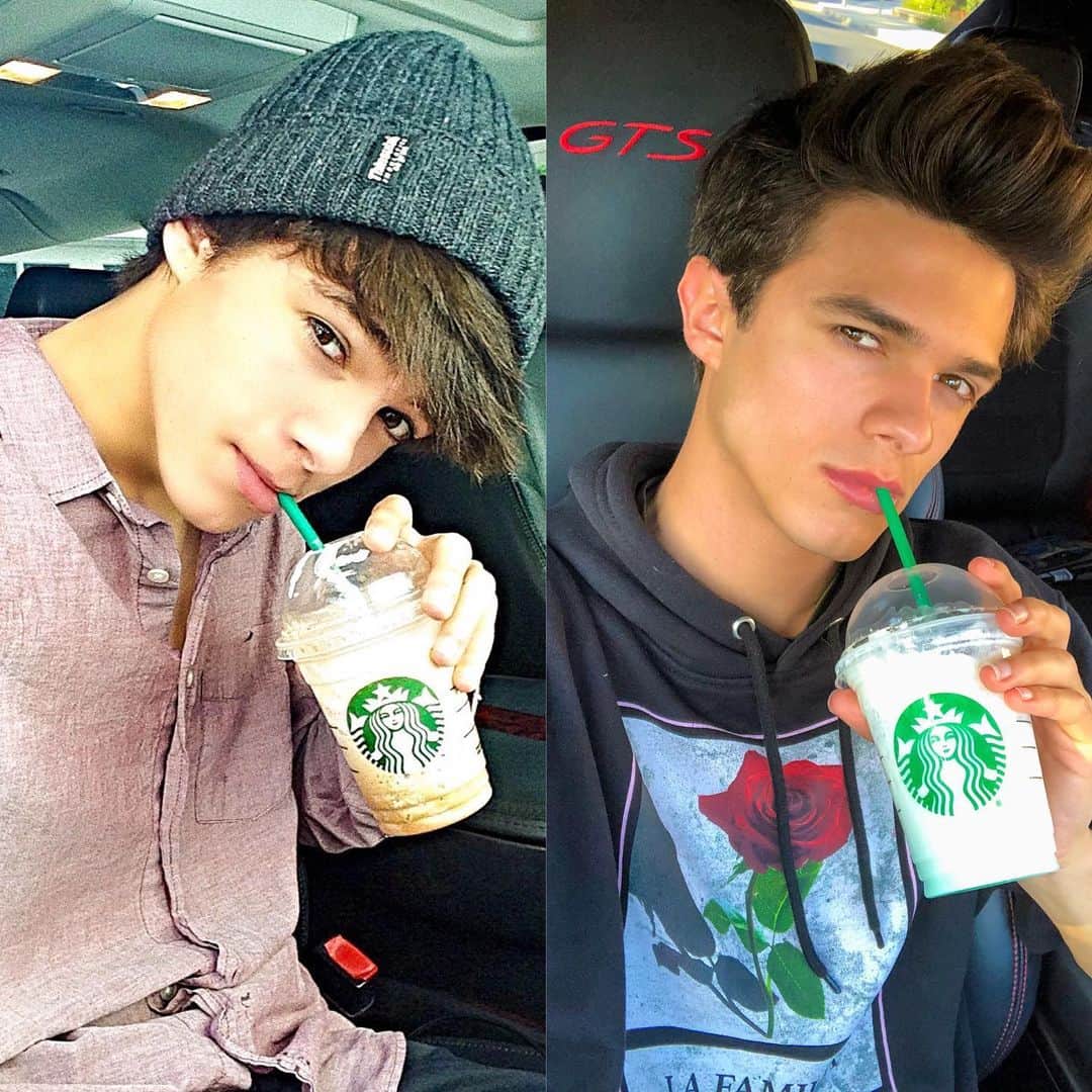Brent Riveraのインスタグラム：「I recreated a photo from 2014😱😂 which hairstyle do you like more!?😊」