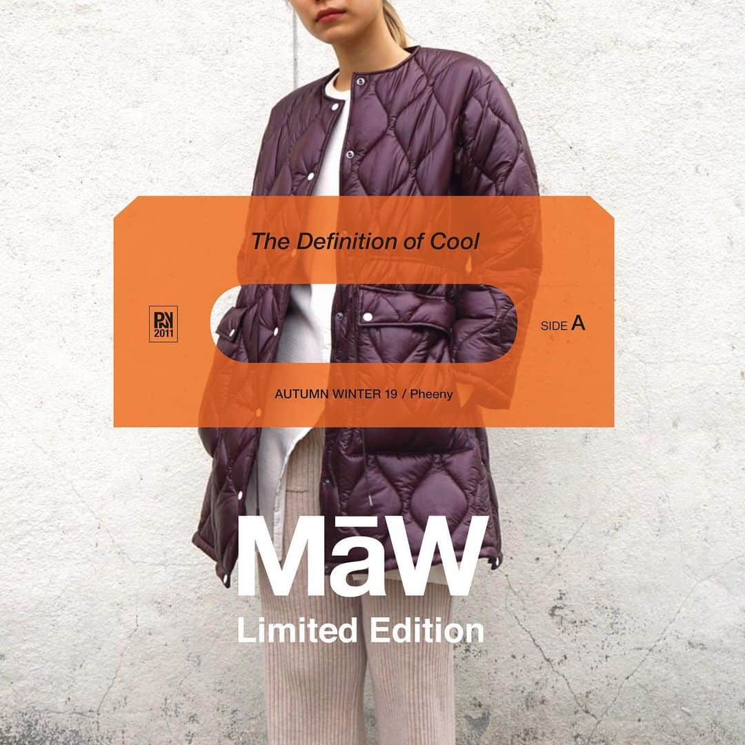 MāWさんのインスタグラム写真 - (MāWInstagram)「. PHEEY for MaW. 10.26(sat)START!!. . ▶︎ Air-light rip quilting coat ¥58.000+tax- . 当店MaWが[PHEENY]に別注リクエストしたキルティングコートを本日10月26日(土)より発売いたします！ . ONLINE STOREでの発売も同時に開始いたします。 . 詳細はプロフィール欄のリンクよりご覧下さい。 . PHEENY POP-UP STORE. 期間：10月26（土）〜11月4日（月・祝） 場所：MaW. 時間 : 12:00 – 20:00. . #pheeny #pheeny_2019aw #フィーニー #dress #mawsapporo #MāW #ins_online #19ss #sapporo #hokkaido」10月26日 11時50分 - maw_sapporo