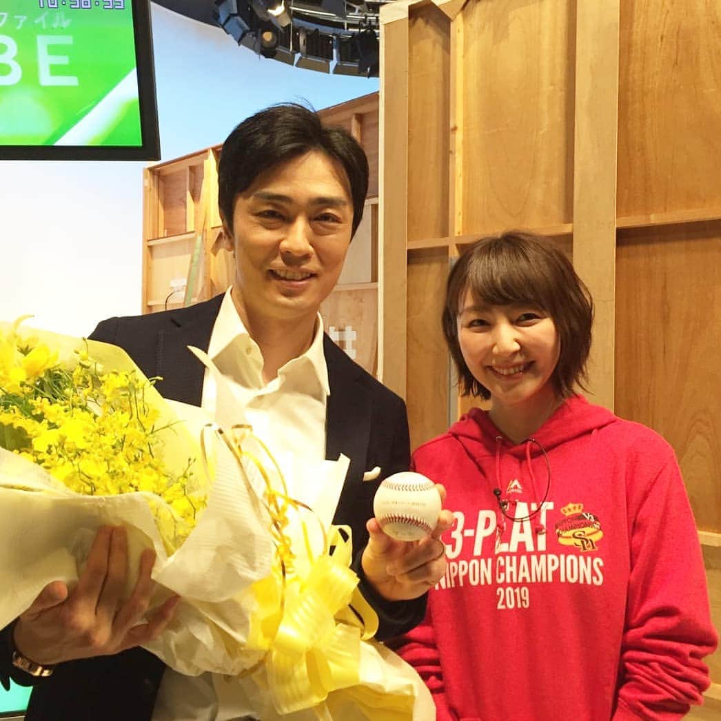 のインスタグラム：「. 本日の#CUBE 福岡ソフトバンクホークス 和田投手が来てくださりました！ 日本シリーズ制覇、 たくさんお話しいただきました🤗 . . #ホークス#和田毅 投手#三年連続日本一#おめでとうございます㊗️ #今日も#かっこよかった。。！」