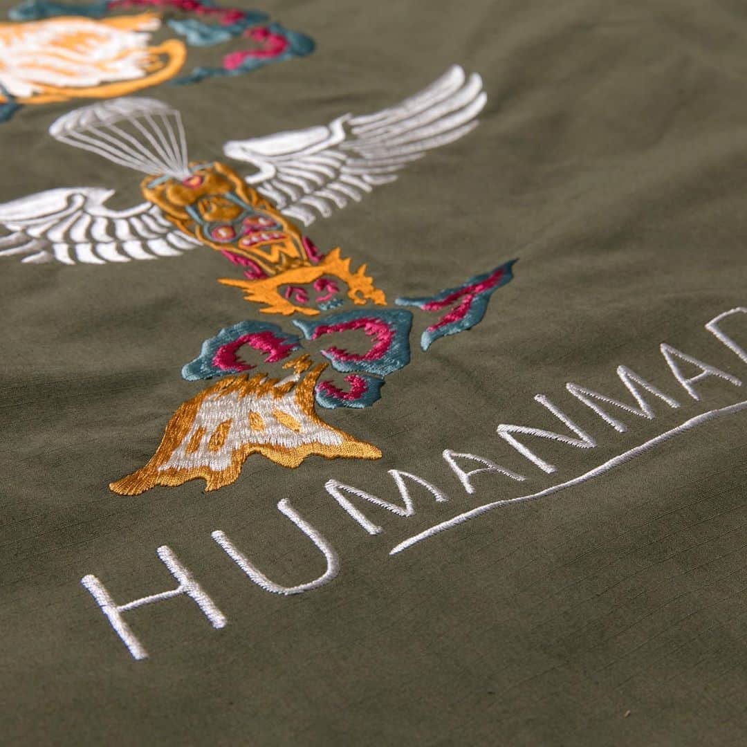 HUMAN MADEさんのインスタグラム写真 - (HUMAN MADEInstagram)「"WTAPS MILL JUNGLE LS" now available in store and online. www.humanmade.jp  WTAPSの定番人気を誇るMILLシリーズのWMILL-LSをカスタムしたジャングルシャツです。コットン/ナイロン交織のリップストップ生地に施したハート刺繍が特徴です。 Popular WTAPS custom jungle shirt featuring heart embroidery on cotton/nylon ripstop fabric.」10月26日 17時02分 - humanmade