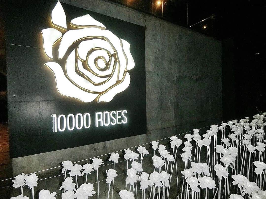 佐藤エリのインスタグラム：「♡ . 10000 Roses Cafeテンサウザンド ローズカフェ) . . A popular café in Cebu visited by President Duterte.  Aiming for 10,000 roses, it is crowded with locals and tourists.  The cafe sells snacks such as pasta, burgers and pizzas, coffee, smoothies and alcohol.  There is a space to take photos, so please go to make memories of Cebu ♡ . 杜特尔特总统参观了这家位于宿雾的受欢迎的咖啡店。 到处都有当地人和游客，看着一万朵玫瑰。  咖啡厅出售小吃，例如面食，汉堡和比萨饼，咖啡，冰沙和酒精。  良い请在宿雾留下美好的回忆。 . ドゥテルテ大統領も訪れたというセブ島で大人気のカフェ。一万本の薔薇を目当てに地元の方から観光の方まで大勢の人で賑わいを見せています。 カフェではパスタやハンバーガーやピザなどの軽食や、コーヒー、スムージー、アルコールを販売しています。 写真を撮るスペースもあるので、セブでの思い出に是非足を運んでみて下さい♡ . . #dj#festival#cebu#mactan#10000roses#10000rosescebu#cebucity#philippines#philippines🇵🇭#rose#cafe#illumination#カフェ#カフェ巡り#セブ島#セブ #マクタン島#イルミネーション」