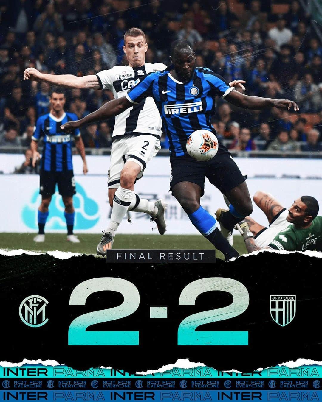 インテルナツィオナーレ・ミラノさんのインスタグラム写真 - (インテルナツィオナーレ・ミラノInstagram)「FULL TIME #InterParma 2️⃣-2️⃣ #Inter #ForzaInter #SerieA #Football」10月27日 2時58分 - inter
