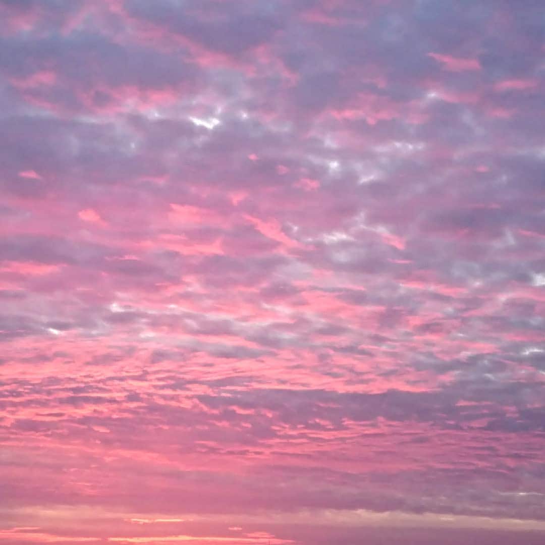 くぼてんきさんのインスタグラム写真 - (くぼてんきInstagram)「あさやけ  #ピンク #紫 #オレンジ #俺んち」10月27日 6時42分 - kubotenki