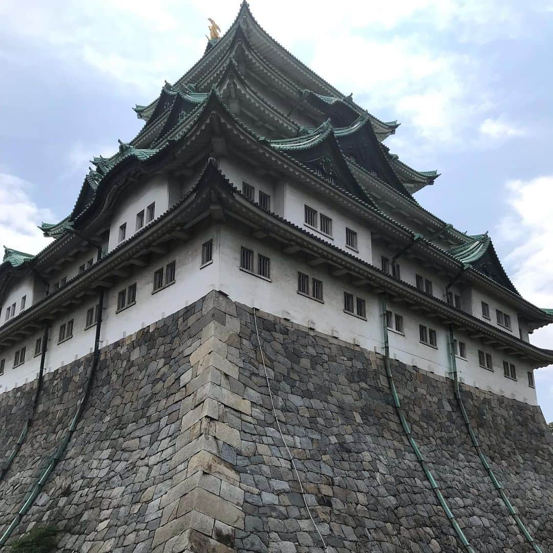 きゃっするひとみーさんのインスタグラム写真 - (きゃっするひとみーInstagram)「徳川家康が天下普請で作り上げた巨大城郭 #名古屋城 。当時豊臣家は大阪城に健在で、対大阪対策として建てた城。この時点でもうメラメラやんな。笑 ほんま家康好きやわ😂 . 以前もきたことがありましたが、お城の知識をもってくるのは初めて。もうね。全てが規格外。大きいし豪華。すごかった。天皇家の城の時期もあってんな。✨✨徳川家康にまつわるお城は結構めぐりましたが、ほんとに全てが圧倒的！！！ . 築城には加藤清正も関わっていて、石垣がとにかく最高。そして清正の築城の特徴でもある実践的な作り。🏯（清正は熊本城にも関わってますよ） . 空堀と水堀が半々くらいなのも印象的。大阪城と同じで、台地の上にあるので地形的なものかな。😊✨ . 櫓と復元された御殿は次回🏯✨ . 名城公園のランステを利用しましたよー✨✨✨ . #しゃちほこ #鯱鉾 #シャチホコ #名城公園 #名城 #みゃー . #きゃっするのきたおしろ」10月27日 22時43分 - takaxjumppp