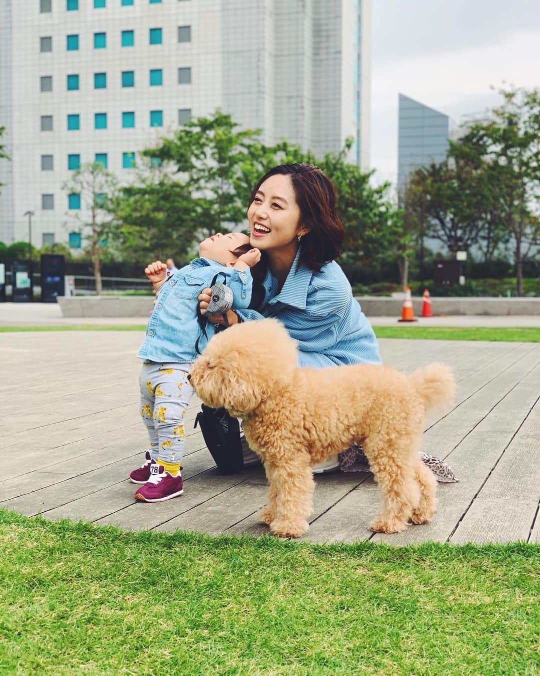 佐倉真衣さんのインスタグラム写真 - (佐倉真衣Instagram)「この前の家族day👪🐶 . 歩くの疲れて寄りかかってくる息子。 全身で風を感じるシャルルさん。 息子に服装合わせちゃうパパ。  やっとボールプールが楽しめるようになってきたようです🤩（5,6枚目。顔よ笑） . #family #babyboy #bichonpoo #charles #familyday #tokyo #男の子ベビー #男の子ママ #シャルルさん」10月27日 14時33分 - maitanaka20