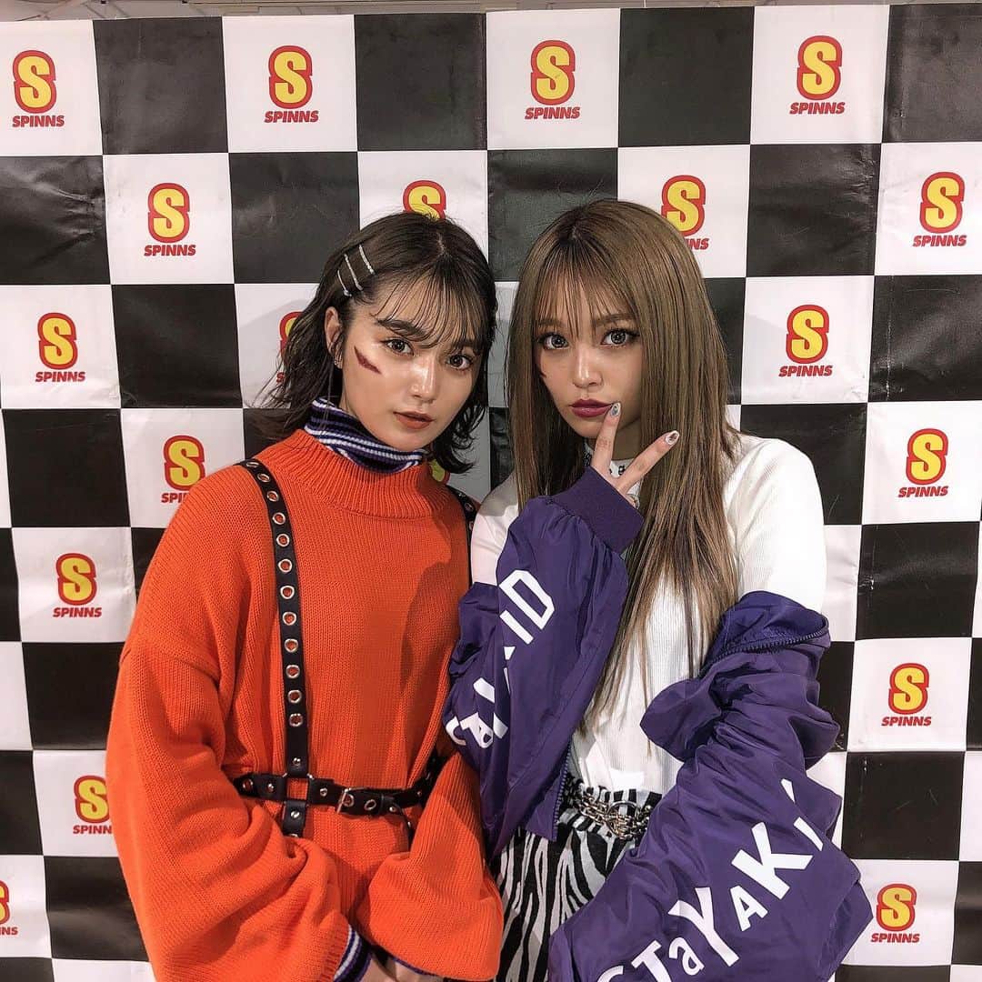 浪花ほのかのインスタグラム：「、 、 、  SPINNS水戸オーパイベントありがとうございました😳😳 すごく幸せな時間でした🧡🧡」