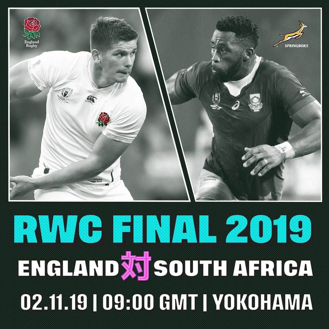 ラグビーイングランド代表さんのインスタグラム写真 - (ラグビーイングランド代表Instagram)「It’s England v South Africa in the @rugbyworldcup final next Saturday 🌍 . #Rugby #RugbyGram #CarryThemHome #ENGvRSA #RWC2019」10月27日 20時08分 - englandrugby