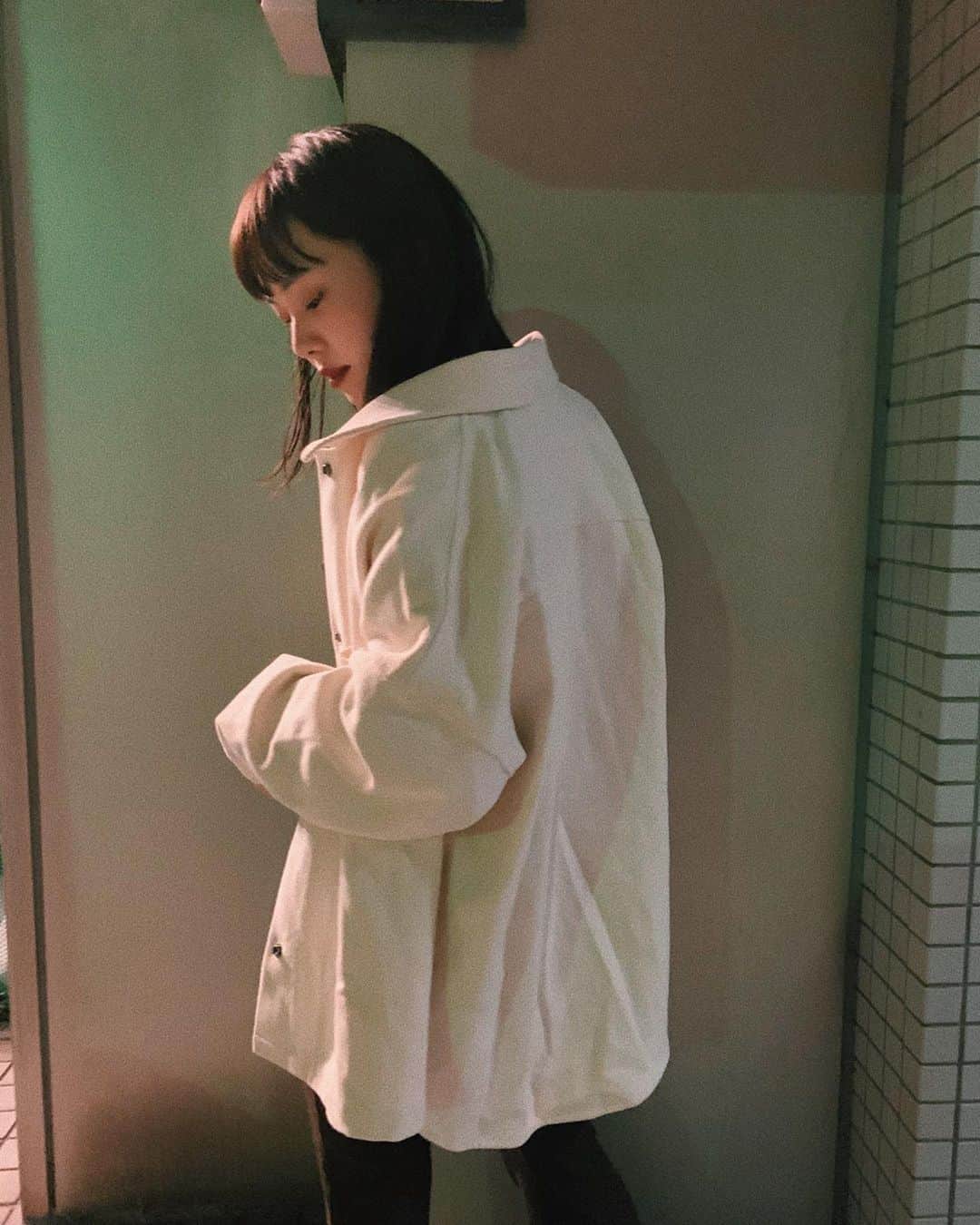 sayocoのインスタグラム：「シャツジャケットぴったりな季節🍂♥️ @rustal_official の👄 ・ ・ #rustal#シャツジャケット#秋服#秋アウター」