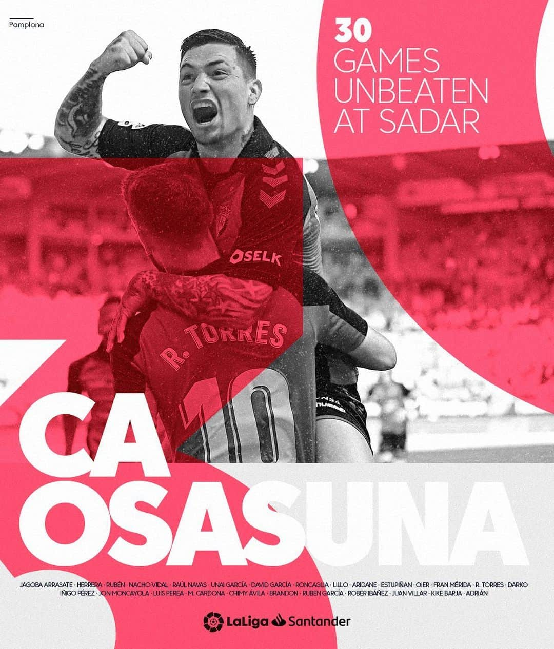 LFPさんのインスタグラム写真 - (LFPInstagram)「@caosasuna are now 3️⃣0️⃣ GAMES UNBEATEN at El Sadar in #LaLiga! 💪🏾 • #Osasuna #Home #ElSadar #LaLiga #LaLigaSantander」10月28日 7時41分 - laliga