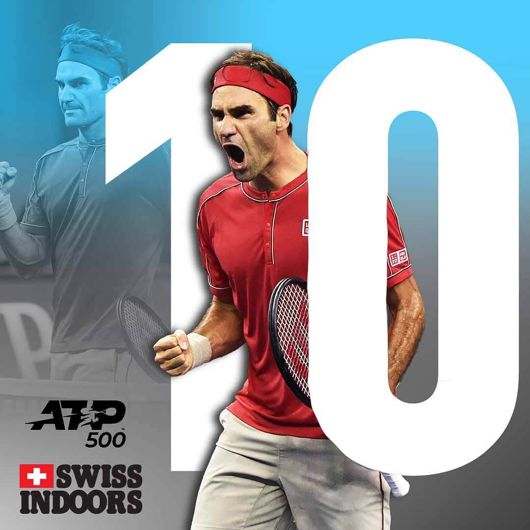 ATP World Tourさんのインスタグラム写真 - (ATP World TourInstagram)「ROGER RULES IN BASEL 💪  @rogerfederer is the @swissindoorsbasel_official champion for the 10th time.」10月28日 0時19分 - atptour