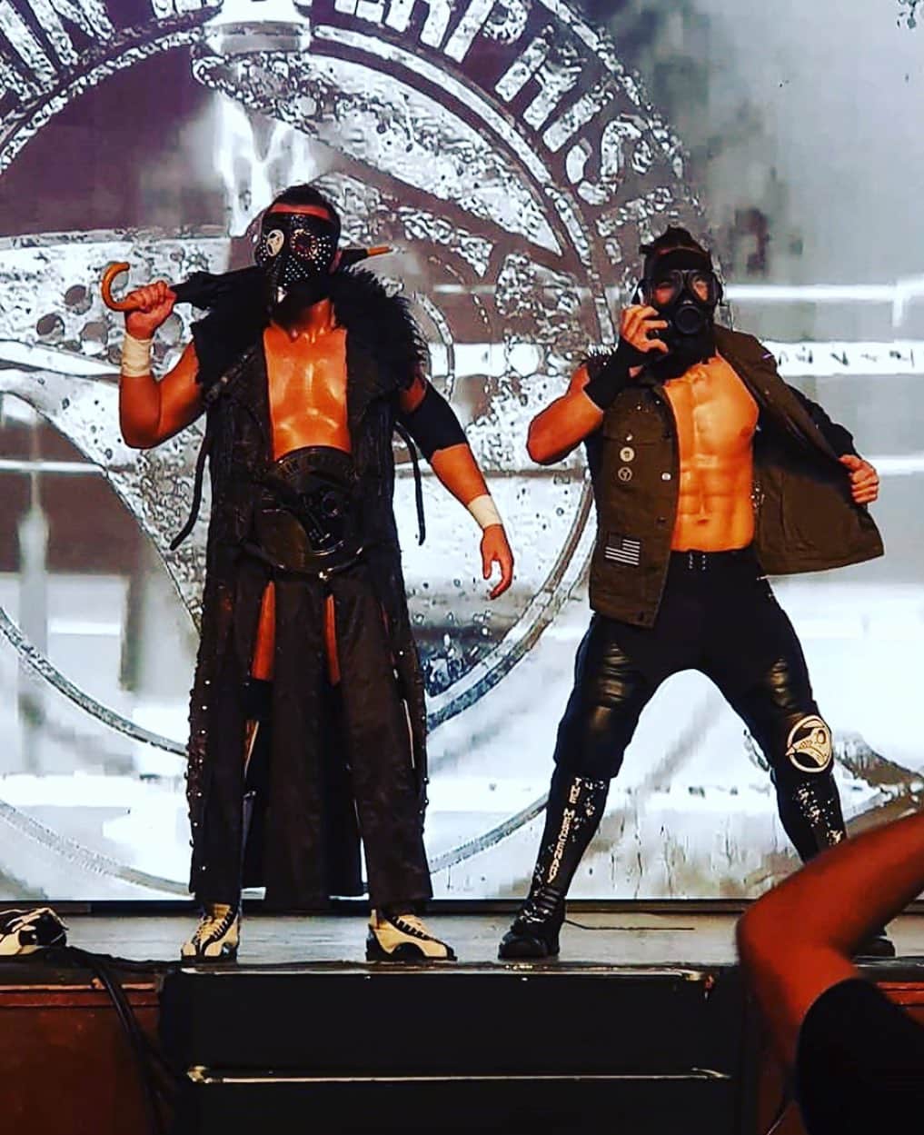 マーティ・スカルのインスタグラム：「Hottest new tag team  #villain ☔️」