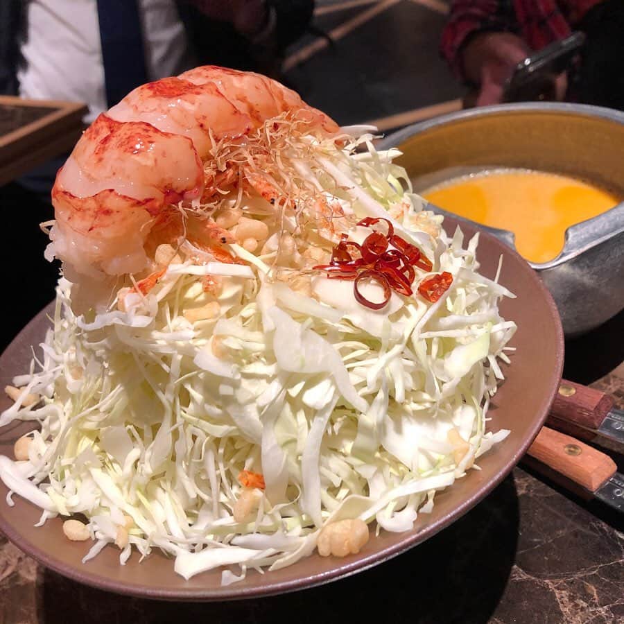 馬場典子さんのインスタグラム写真 - (馬場典子Instagram)「#もんじゃ は出汁を「食べる」ものを実感できるお店、 #渋谷スクランブルスクエア の#もへじ　さんのフレンチミックスの新店舗。オマール海老のビスクもんじゃ、マグロ頰肉、ぜひ！」10月28日 17時55分 - baba_channel