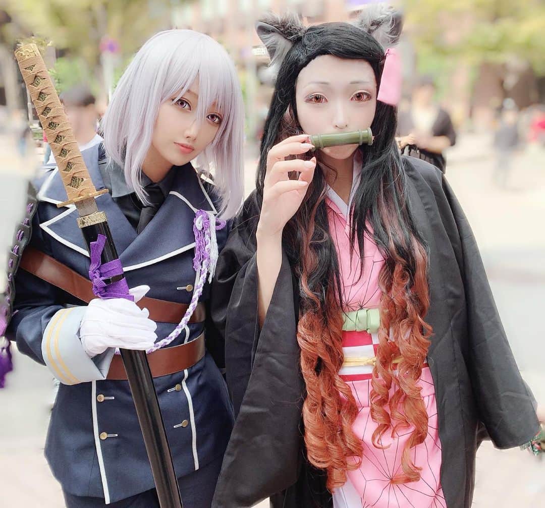 若月雅さんのインスタグラム写真 - (若月雅Instagram)「前半・刀剣乱舞レイヤー様と✨ 後半・鬼滅レイヤー様と✨ . 昨日は交流メインで楽しかった(о´∀`о) 年内ばみちゃんはこれでお終い。 12月のアコスタ道頓堀は、また鬼滅併せします✨ . #ちゃやまち #ちゃやコス #アコスタ #梅田 #osaka  #コスプレイヤーさんと繋がりたい  #エモい #古い写真」10月28日 16時23分 - miyabi.w_0911