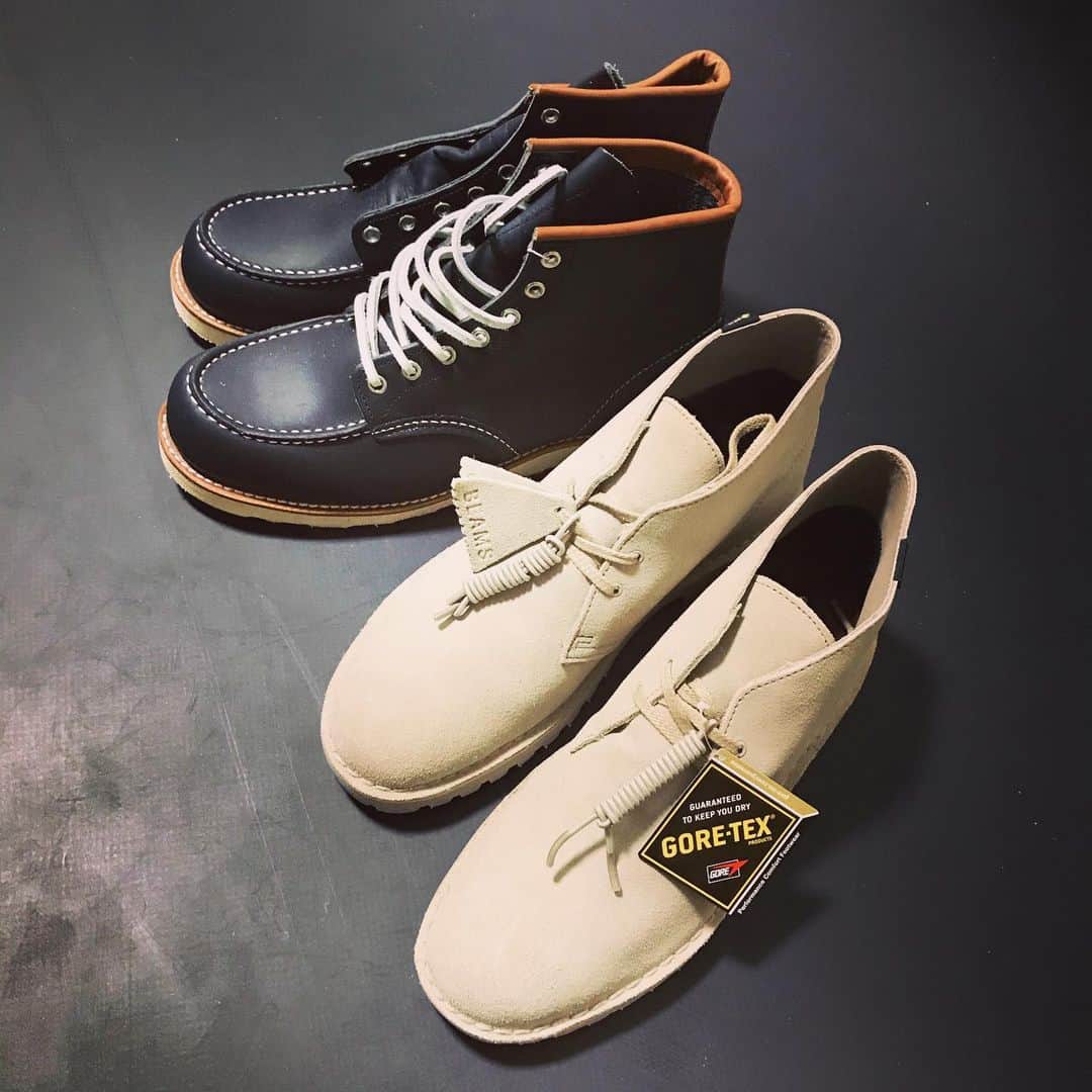 宇野薫のインスタグラム：「UNO☆KICKS  久しぶりにブーツ！！ #beams別注クラークス #beams  #goretex  #Clarks #clarksoriginals  #レッドウィング #unokicks #宇野薫」