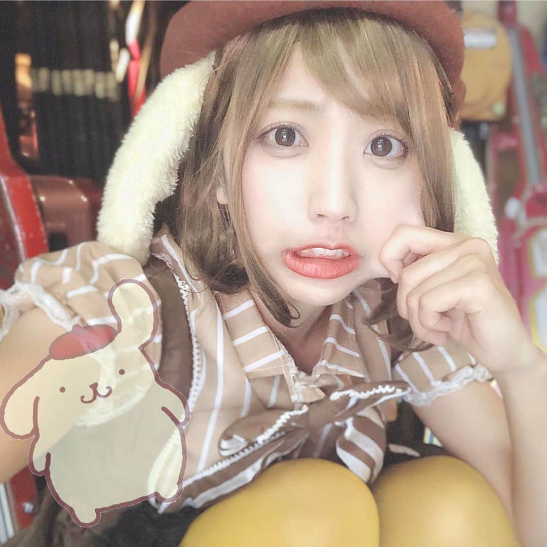 月野もあのインスタグラム：「🍮﻿ ﻿ ﻿ ポムポムプリン擬人化コスプレ🍮﻿ ﻿ ﻿ #ポムポムプリン #擬人化 #コスプレ﻿ #ハロウィン2019 #ハロウィン #仮装」