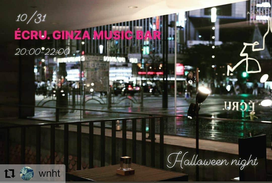 GINZA SONY PARK PROJECTさんのインスタグラム写真 - (GINZA SONY PARK PROJECTInstagram)「#Repost @wnht • • • • • • Ginza Sony Park（銀座ソニーパーク） . <ÉCRU. GINZA MUSIC BAR >  ハロウィンの夜、銀座の夜。 10月31日のご予定はお決まりですか？  エクリュギンザでは10/31（木）20:00-23:00予定で、ÉCRU. GINZA MUSIC BARを開催します！ 話題の映画ミュージックや、大人のハロウィンナンバーなどしっとりとハロウィンを楽しみたい方にオススメのイベントです。銀座で大人のハロウィンナイトをお楽しみ下さい。 ゲストは「サントラブラザース」の渡辺克己さんのほか、渡辺さんと交流の深い方をお呼びします。 当日スペシャルゲストも来るかも？ワインのおつまみのチーズセットも販売予定です。 ワインのつまみになる軽食と音楽をたくさんご用意してお待ちしております。  銀座のハロウィンナイトはÉCRU.GINZAで。  そしてエクリュギンザの営業日も残すところ約１ヶ月。 12/1までの期間限定です。銀座でコーヒーと選りすぐりの自然派ワインを用意してお待ちしております。 現在、『#011 GHOSTBUSTERS IN THE PARK』と連動した限定メニュー*マシュマロラテ ￥650(税込)*も販売中です！話題の人気商品、まだ飲んでいない方は要チェックですよ！  皆様のご来店を心よりお待ちしております。  #ecru_ginza #ginzasonypark #サントラブラザース #鶴谷聡平 #山崎真央 #渡辺克己 #SOUNDTRACKBROTHERS #DJ #GB35 #GHOSTBUSTERS #ゴーストバスターズ #ginzacafe #ginzacoffee #ginzawine #ginzabreakfast #銀座カフェ #銀座コーヒー #銀座ワイン #銀座モーニング #銀座朝ごはん #有楽町カフェ」10月28日 11時55分 - ginzasonypark