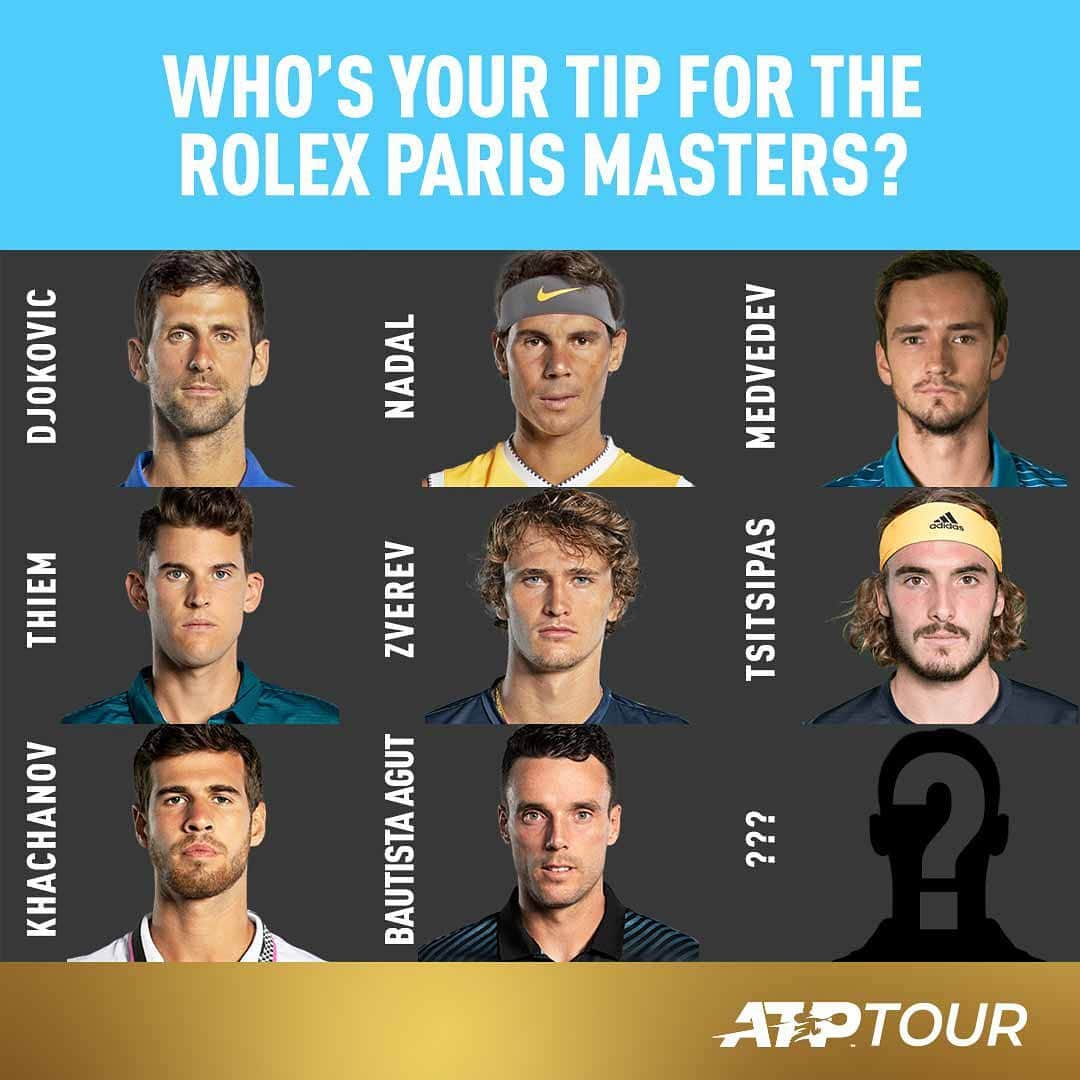 ATP World Tourさんのインスタグラム写真 - (ATP World TourInstagram)「Plenty to play for in Paris 👀  @rolexparismasters | #RolexParisMasters」10月29日 2時12分 - atptour