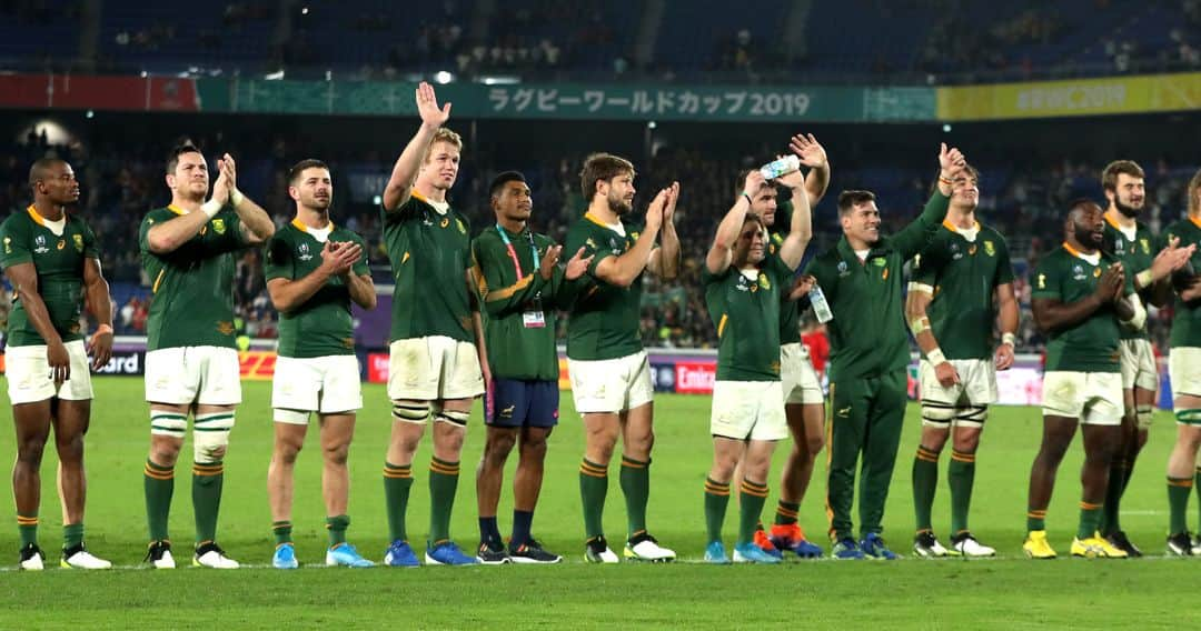 ラグビー南アフリカ代表さんのインスタグラム写真 - (ラグビー南アフリカ代表Instagram)「How you feeling about being in another RWC final Springbok fans? 🇿🇦🏴󠁧󠁢󠁥󠁮󠁧󠁿 #StrongerTogether」10月28日 20時01分 - bokrugby