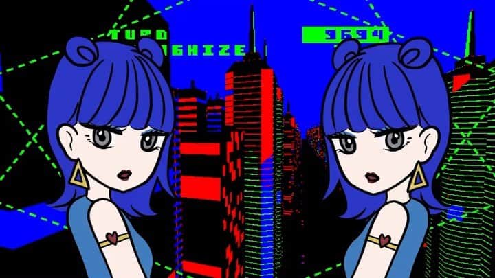 草野絵美のインスタグラム：「Animated Emi💙 by @_ayakaohira_ 😍　#人権maxpower学園」