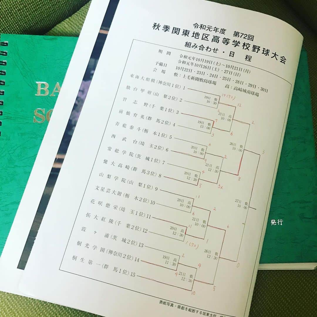 三隅有里子さんのインスタグラム写真 - (三隅有里子Instagram)「* 秋の関東高校野球大会が幕を下ろしました。 参加15校の頂点に立ったのは開催県に与えられる3位校枠で滑り込んだ健大高崎でした🏆 健大高崎、そしてベスト4まで勝ち進んだ桐生第一。もちろん県勢の活躍はとても嬉しかったですが、この関東大会を通じて心に残ったチームは山梨学院です。 山梨学院は花咲徳栄、桐生第一に競り勝って決勝までコマを進めました。 桐一との準決勝では、終始桐一にリードされながら三度同点に追いつき、9回はツーアウトから逆転。最後の最後まであきらめない姿に、正直桐一寄りで試合を見ていた私も、心動かされました。 決勝では3-0、健大に破れ準優勝。 試合後、ベンチ前では静かにミーティングが行われていました。チームを率いる吉田監督にミーティングではどんな話をしたのか聞きました。選手に「今日の試合で感じた課題」を問いかけると、選手自ら「パワー不足。打力の強化」と答えたそうです。「全力で優勝をつかみにいって、明確な課題が見つかりました」と吉田監督は穏やかに話していました。 言われて気づくのではなくて、自ら課題を見つけて、ひとつひとつ改善していく。弱点とか欠点とか目を背けたくなるけど、向き合って克服していく。その積み重ねがチームを選手を強くするんだなと感じました。  2年連続のセンバツ出場がほぼ確実の山梨学院。ひと冬越えてチームが課題を克服して、どれだけ強くなっているのか。関東大会の取材を通じて、また楽しみがひとつ増えました✨  #山梨学院 #準優勝 #お疲れ様でした #すっかりファンに #山梨 #yamanashi #健大高崎 #桐生第一 #東海大相模 #センバツ切符 #届きますように #秋の関東高校野球大会  #高校野球 #野球 #baseball #⚾️ #秋季関東高校野球ダイジェスト  #群馬 #gunma  #群馬テレビ #群テレ #gtv #アナウンサー  #局アナ #局アナの仕事 #地方局で働くということ」10月28日 23時15分 - misumi_gtv