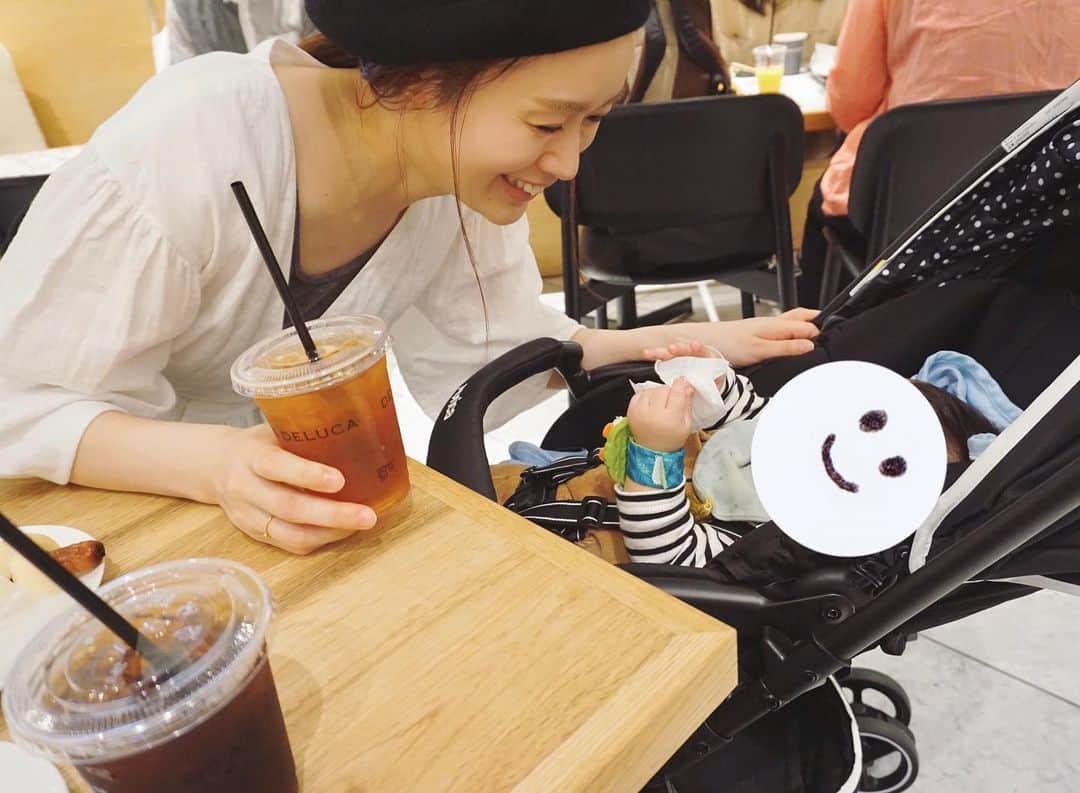 のインスタグラム：「おチビ、ラゾーナ デビュー👶🏻 子連れに優しいと聞いていたけど、めちゃ優しかった！」