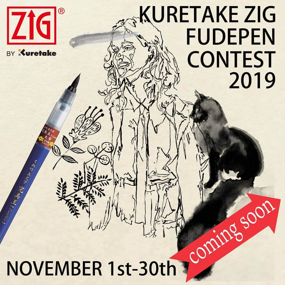 Kuretakeさんのインスタグラム写真 - (KuretakeInstagram)「★COMING SOON★November 1st-30th ・ KURETAKE ZIG FUDEPEN CONTEST 2019 ・ Do you use Kuretake’s brush pen? We invite you to participate in KURETAKE ZIG FUDEPEN contest in November ! *Fudepen = brush pen in Japanese ・ Contest period : November 1st – 30th  On November 1st, detail of contest will be announced on this official account @kuretakejapan  Please keep an eye on our further post, and take a chance to win full range of Kuretake Bimoji Cambio series including our new item range – Kuretake Cambio Tambien!  #kuretakezig #brushlettering #lettering #handlettering #cambio #完美王 #kuretake #drawing #handdrawn #inking #kuretakebrushpen」10月29日 10時31分 - kuretakejapan