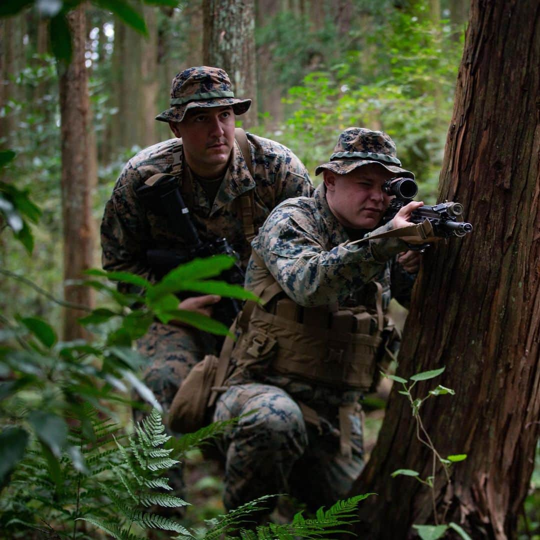 アメリカ海兵隊さんのインスタグラム写真 - (アメリカ海兵隊Instagram)「I Got Your Back  Sgt. Mason Brooks and Lance Cpl. James White try to spot a simulated improvised explosive device during an IED training event as part of Exercise Fuji Viper 20-1 in Camp Fuji, Japan. The training allows units to maintain their lethality and proficiency in infantry and combined arms tactics. (U.S. Marine Corps photo by Lance Cpl. Michael Estillomo)  #USMC #Marines #Marine #Military #Buddy #Training #MarineCorps」10月29日 20時40分 - marines