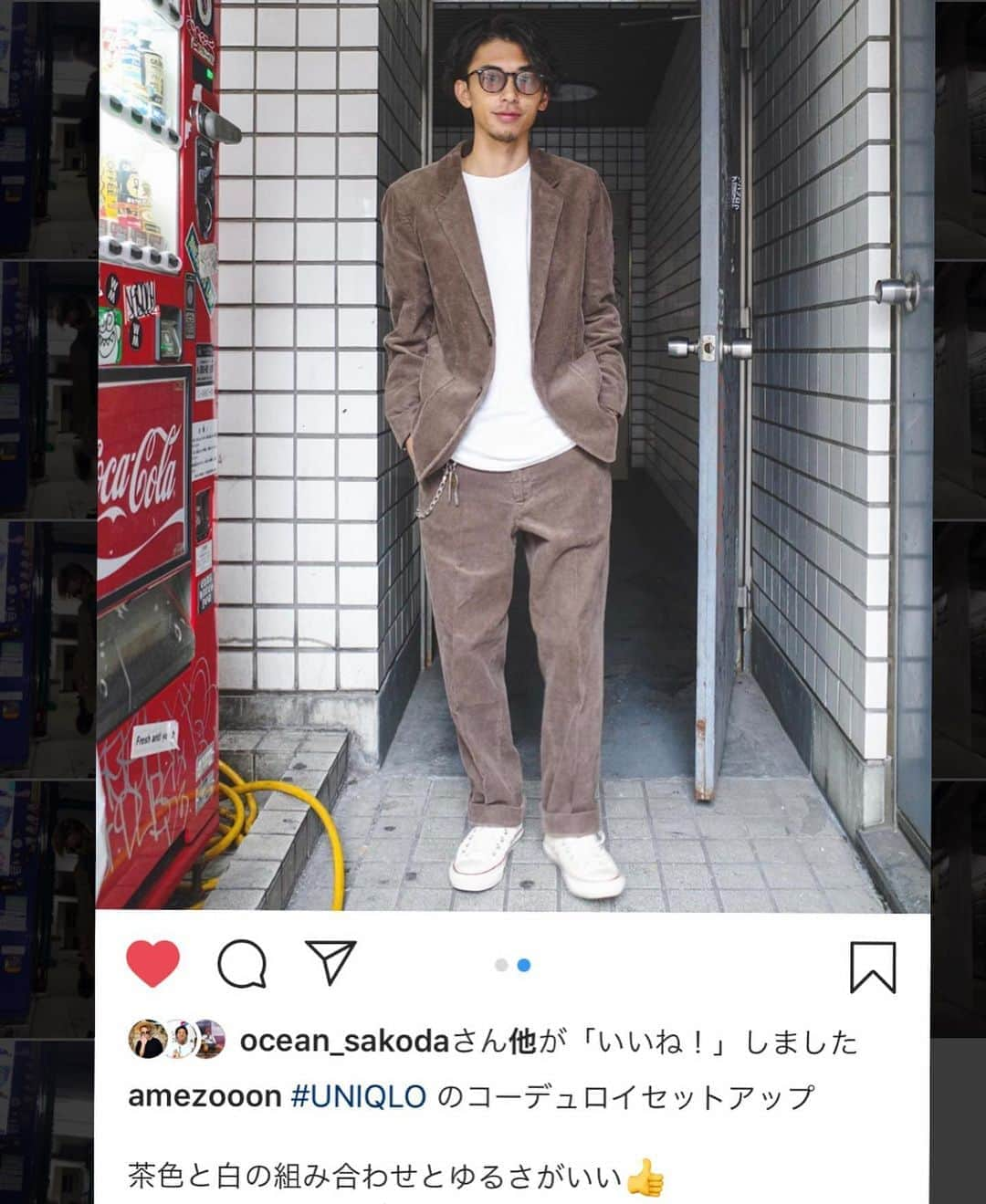 鈴木大二朗さんのインスタグラム写真 - (鈴木大二朗Instagram)「#どっか のセットアップ . 茶色と黒の組み合わせとゆるさがいい🤙🏾」10月29日 21時28分 - daijiro.s